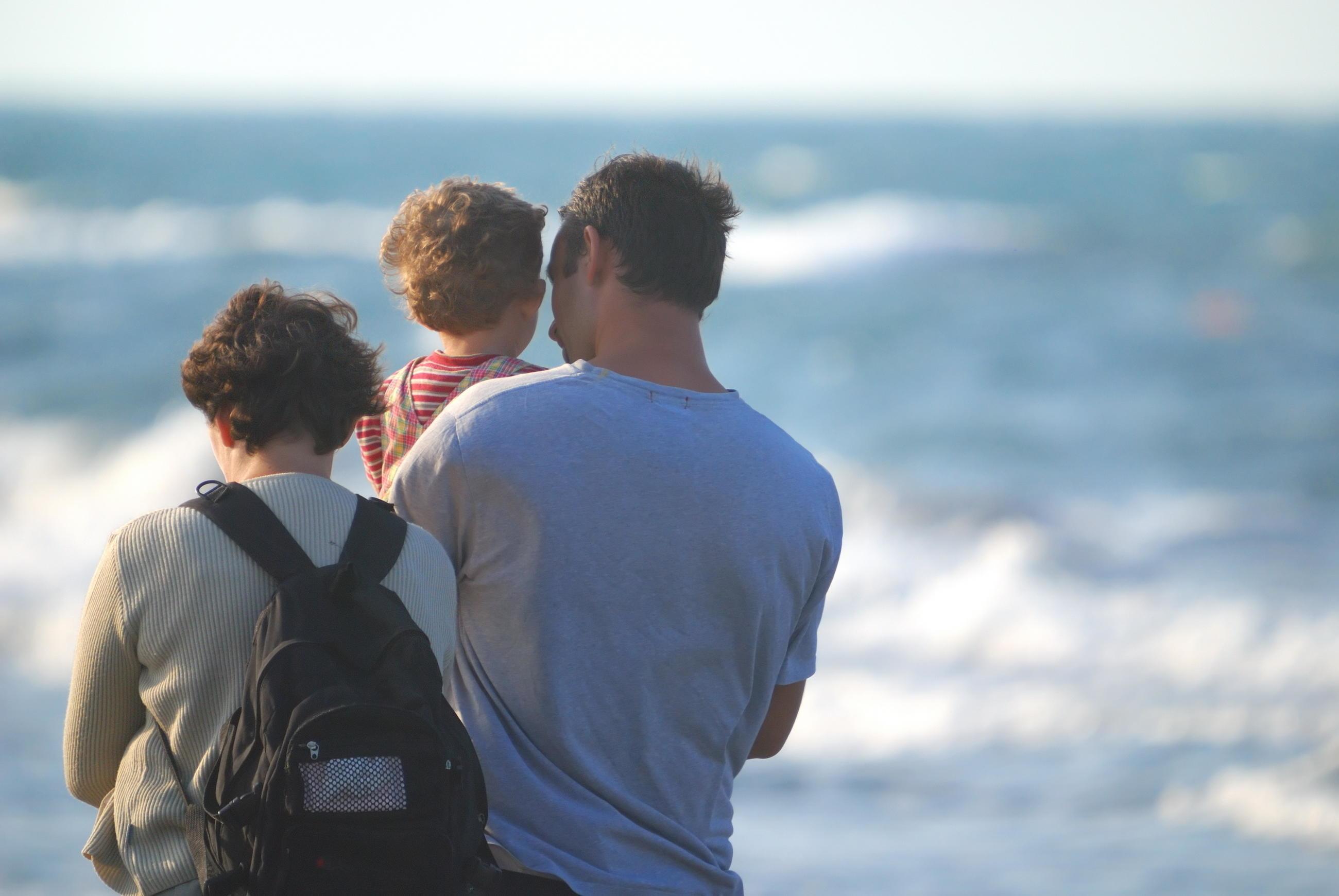 young family on vacation Stock Free