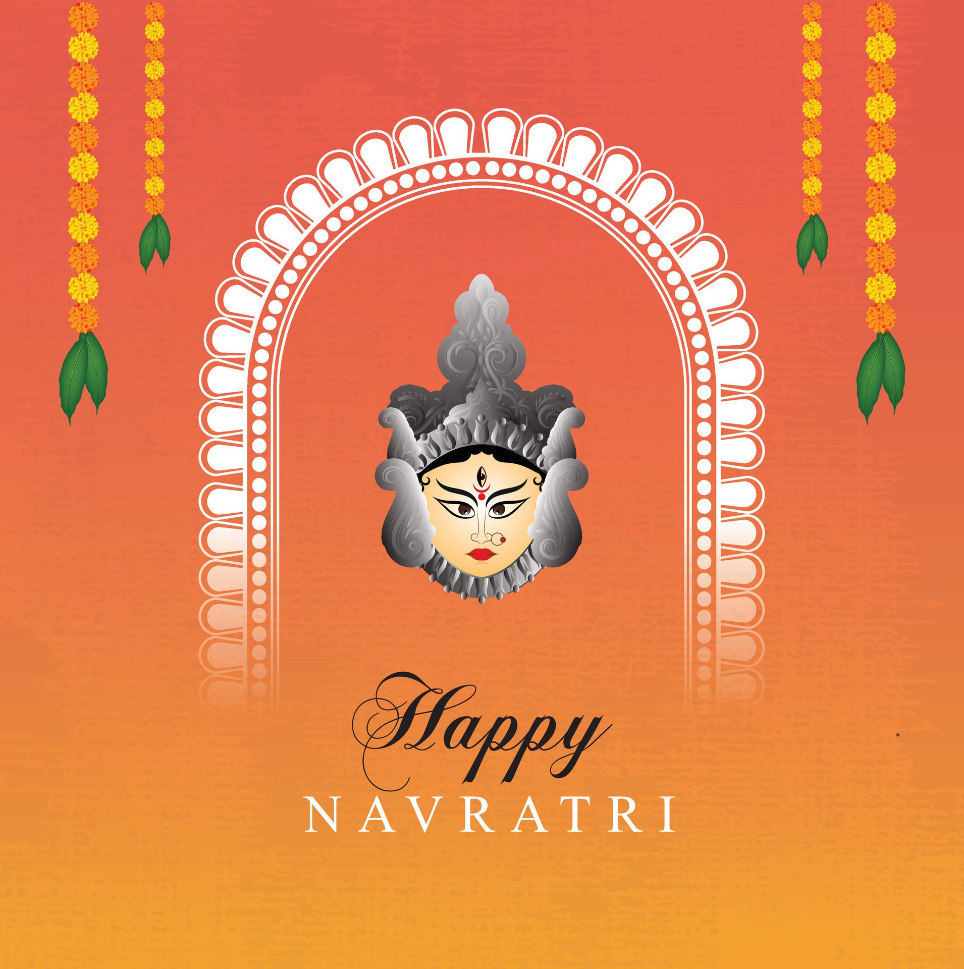 durga puja creative social media banner, Happy Navratri Festival, design background. Free Vector