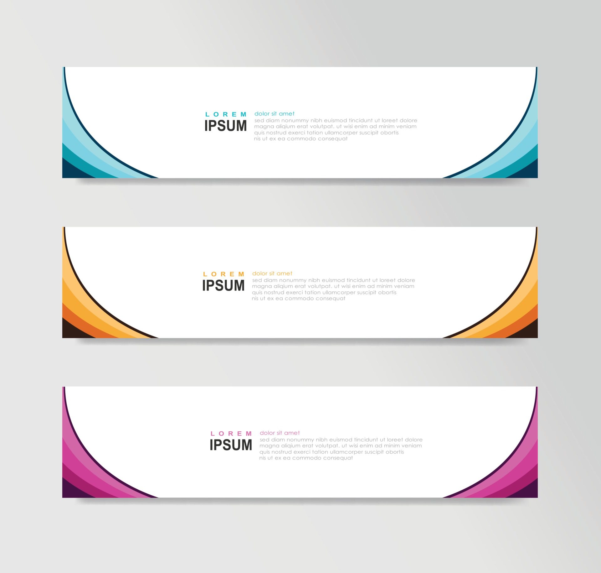 Vector Abstract Banner Design Web Template Free Vector