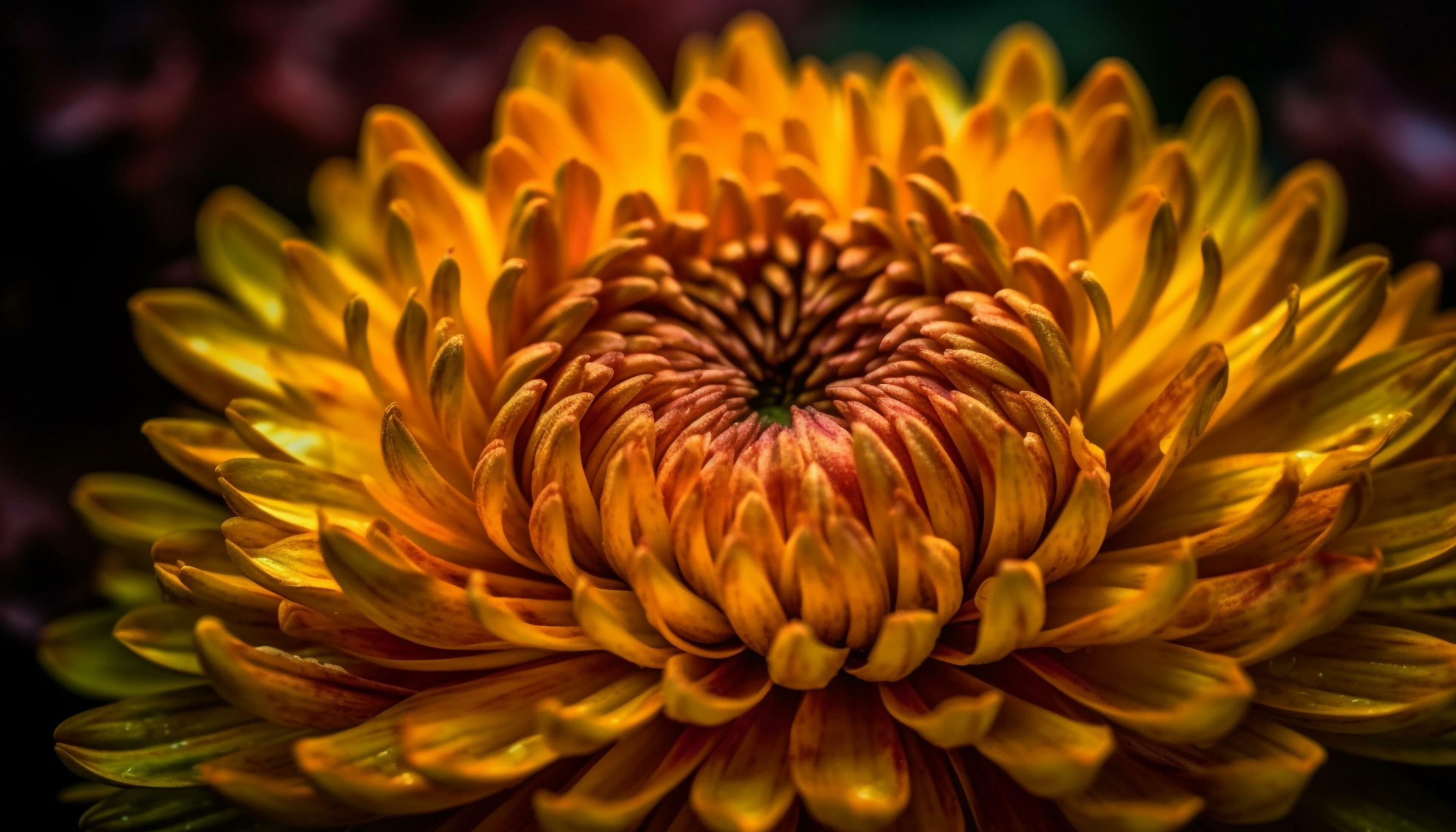 Vibrant yellow daisy, a single flower in nature bouquet generated by AI Stock Free