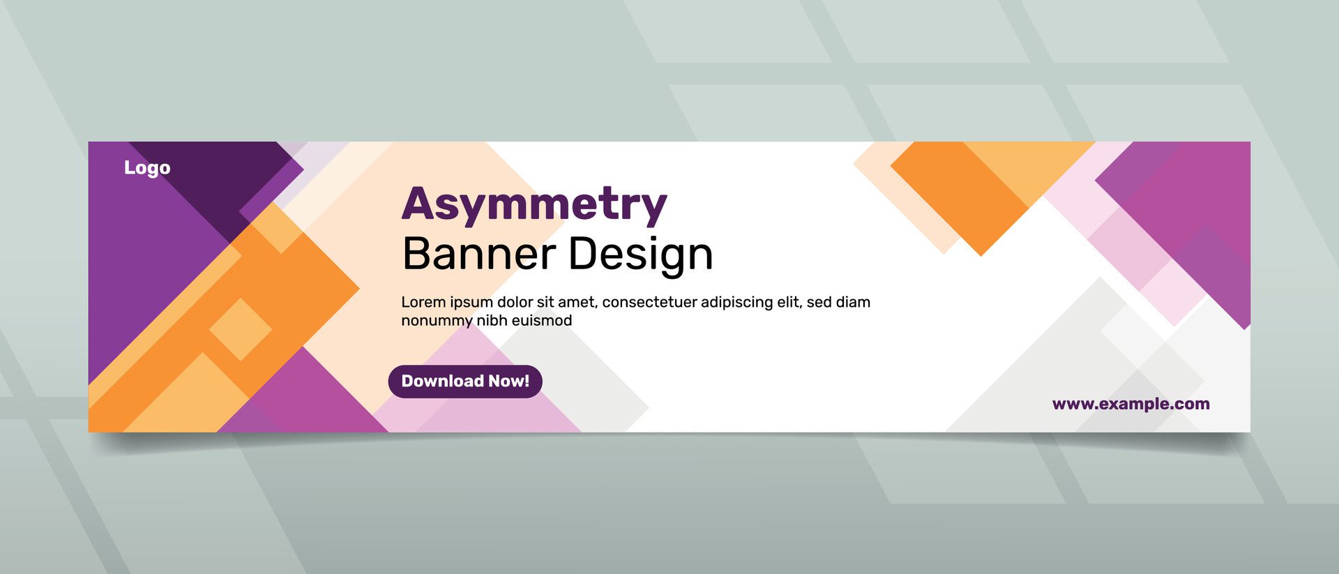 Asymmetry Fun Banner Design Free Vector