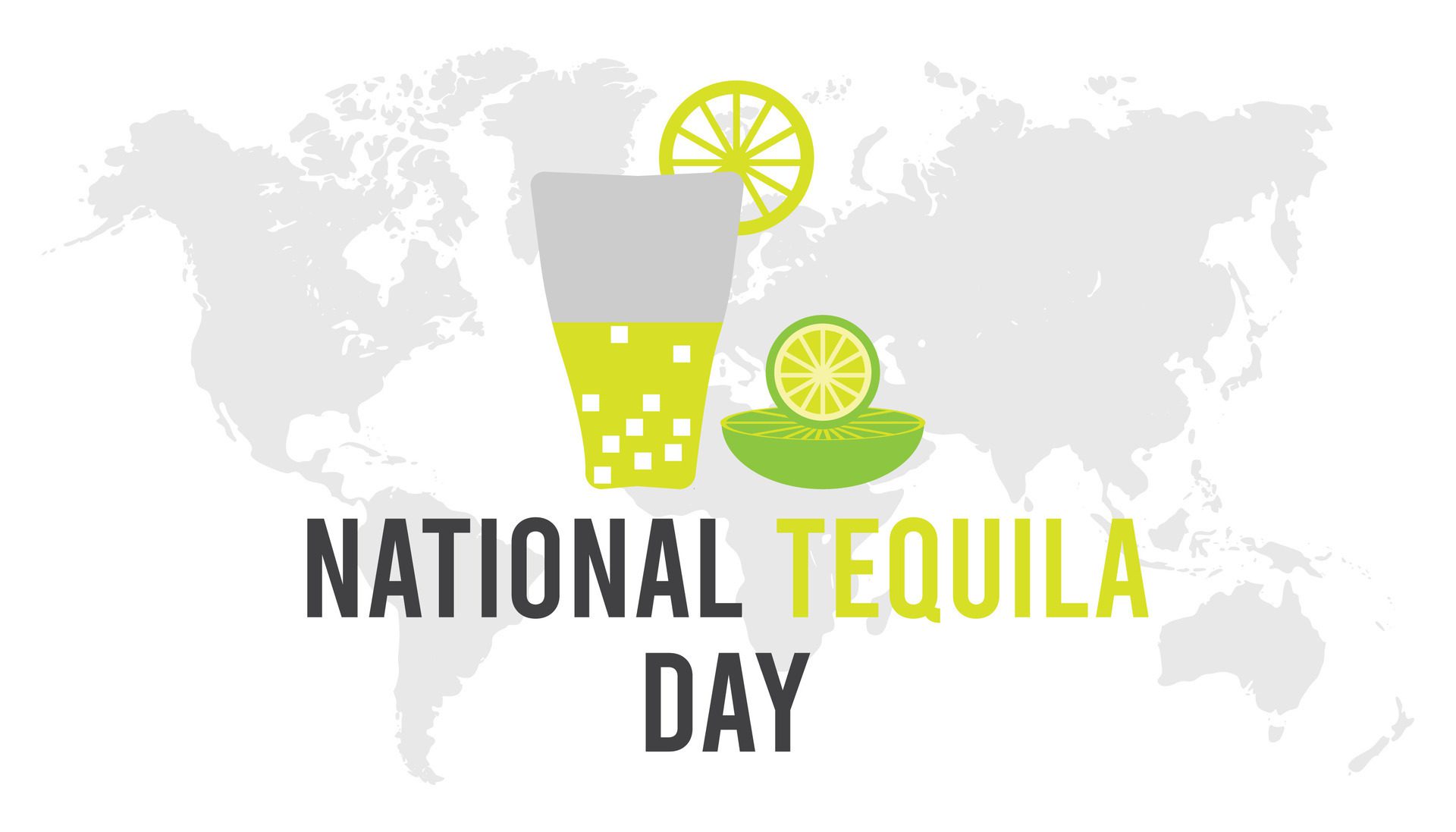 National Tequila Day observed every year in July. Template for background, banner, card, poster with text inscription. Free Vector