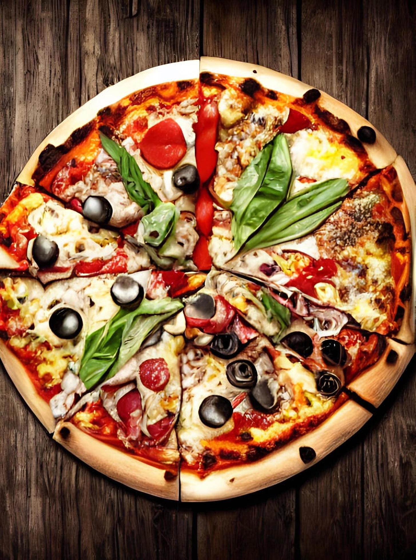 Pizza. Traditional Italian cuisine fast food. Stock Free