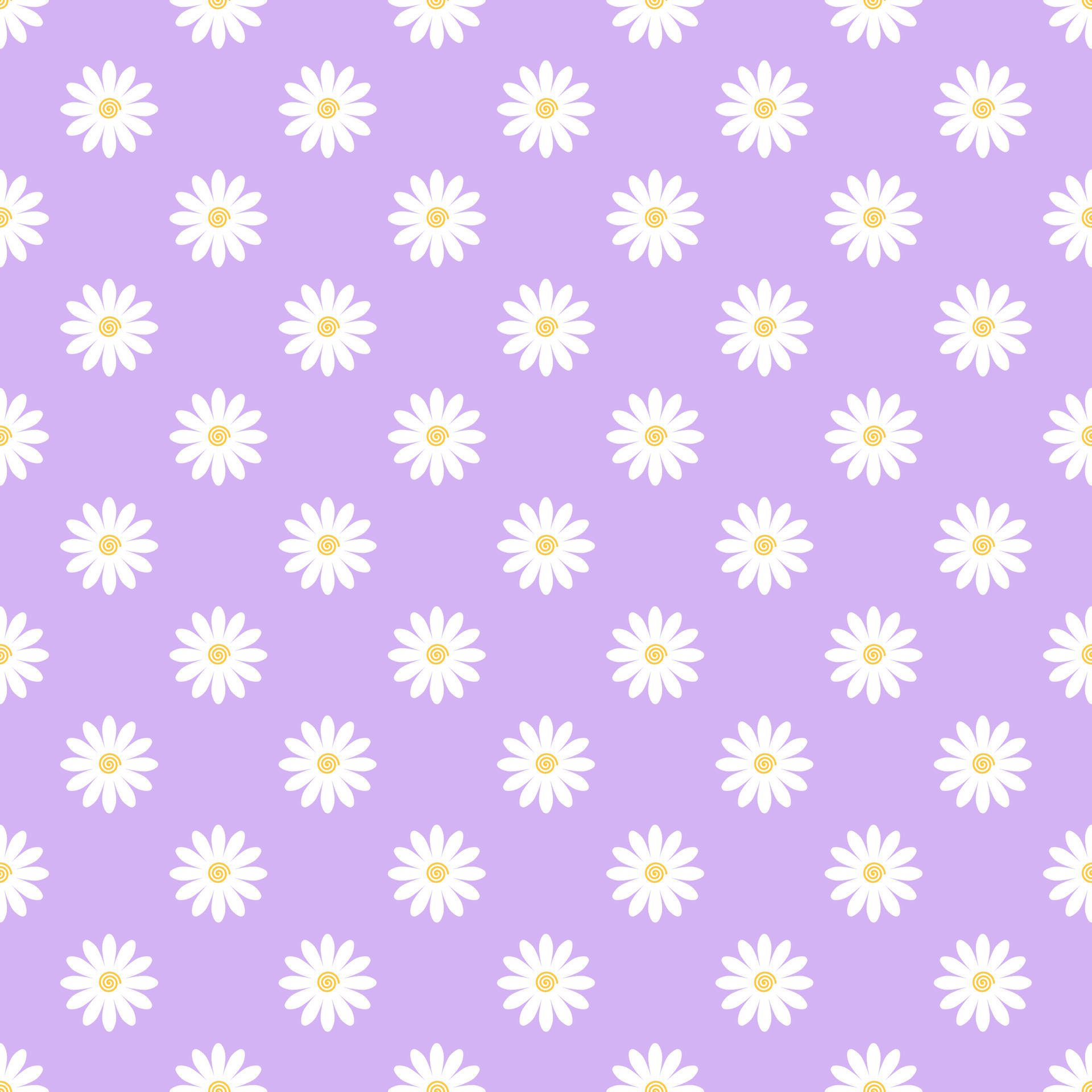 Cute simple girly seamless pattern white flowers Free Vector