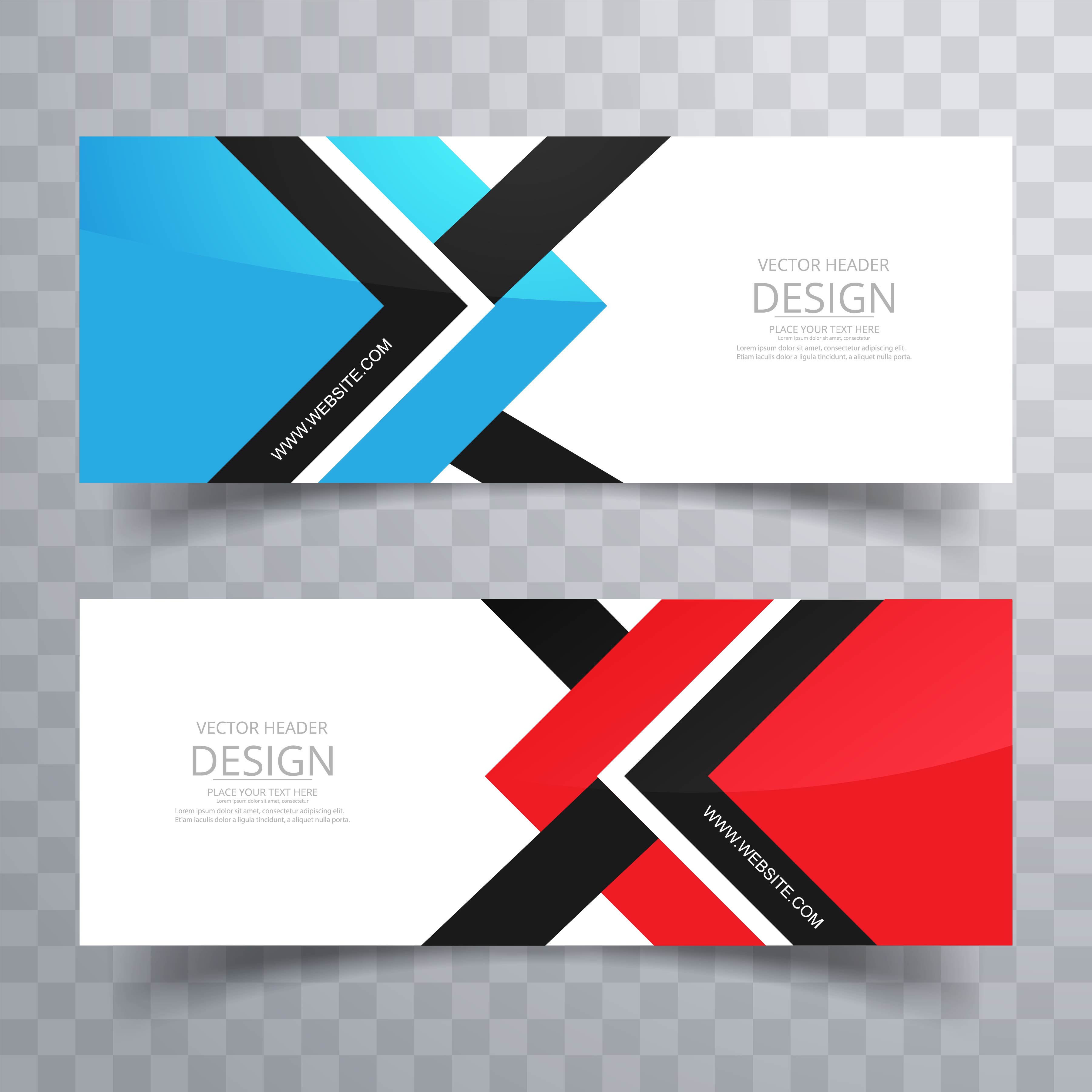 Abstract colorful banners set creative design Free Vector