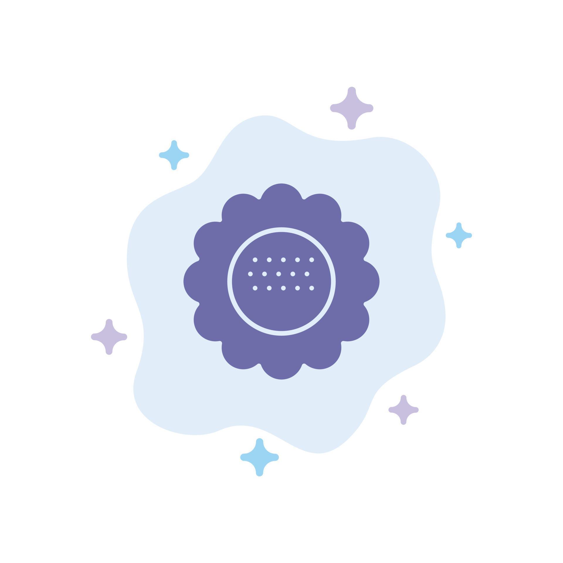 Flora Floral Flower Nature Spring Blue Icon on Abstract Cloud Background Stock Free