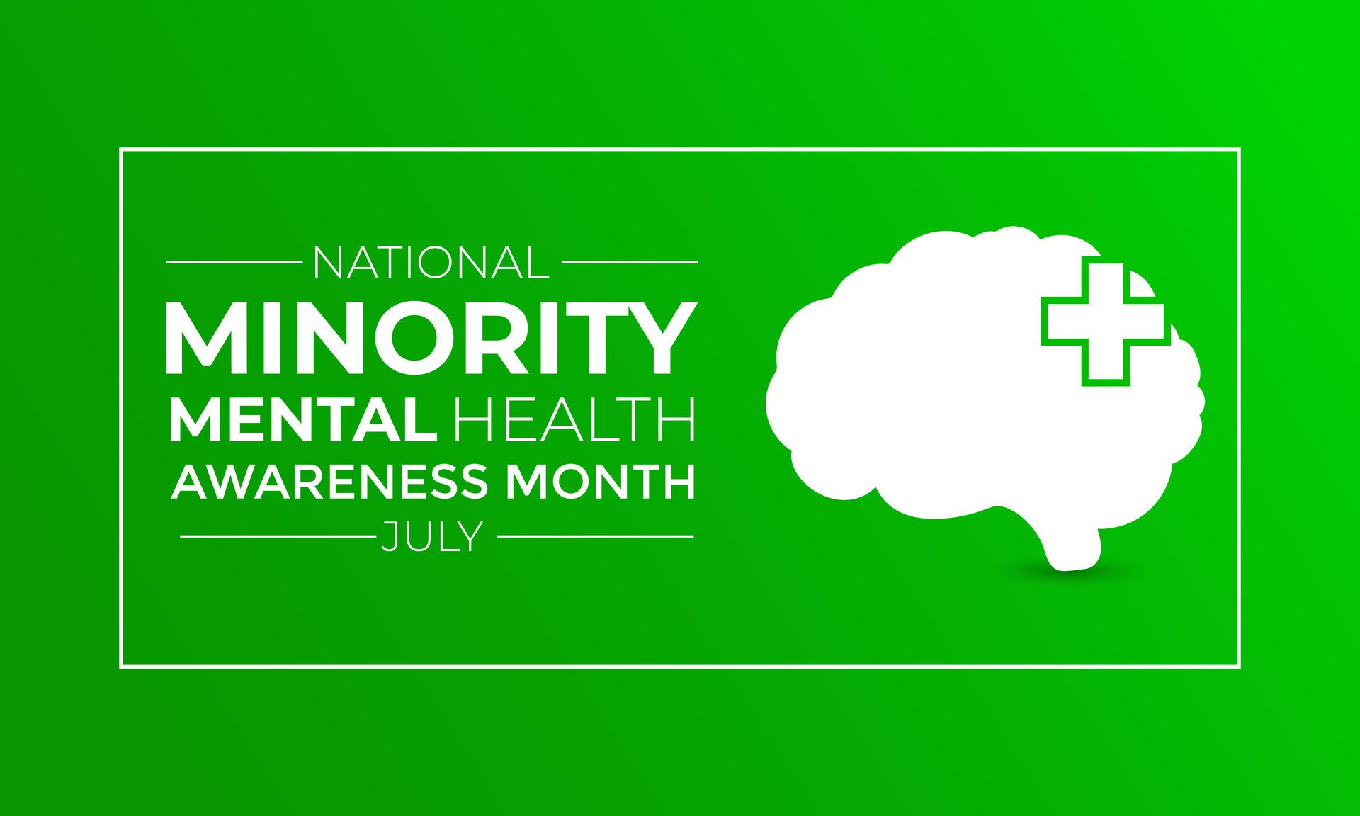 Minority Mental Health Awareness Month. Banner, poster, card and background design. illustration. Free Vector