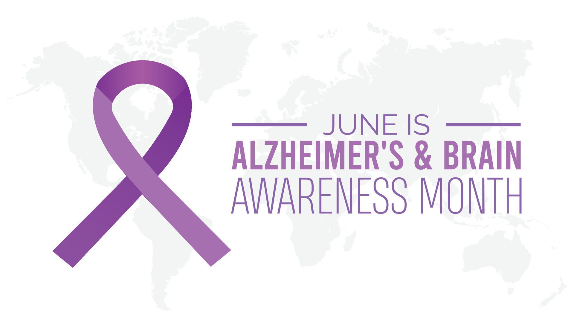 Alzheimer’s and brain awareness month observed every year in June. Template for background, banner, card, poster with text inscription. Free Vector