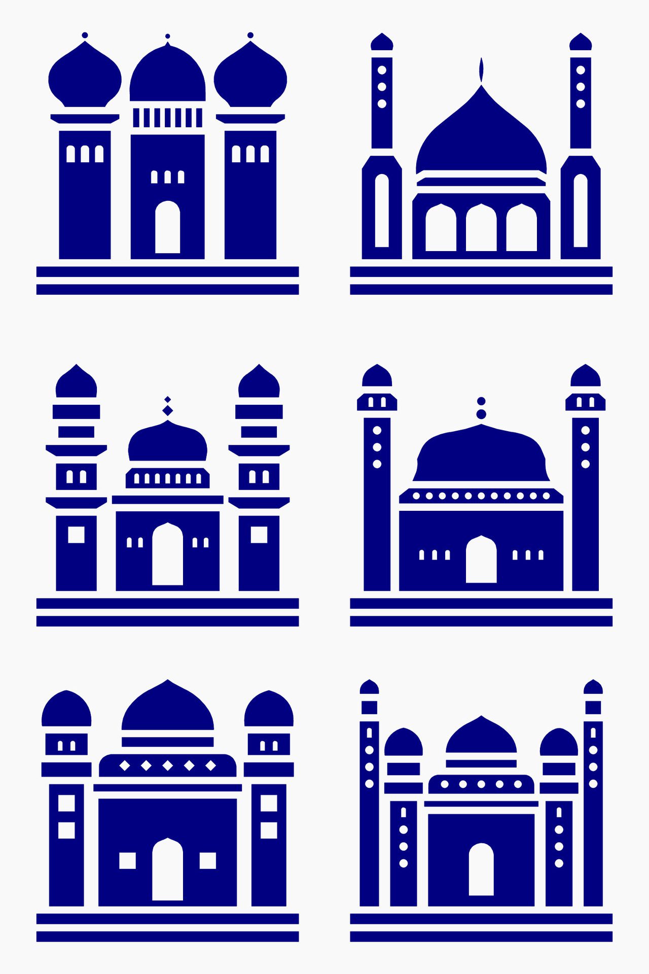 Mosque muslim pattern for decoration, background, panel, and cnc cutting Free Vector