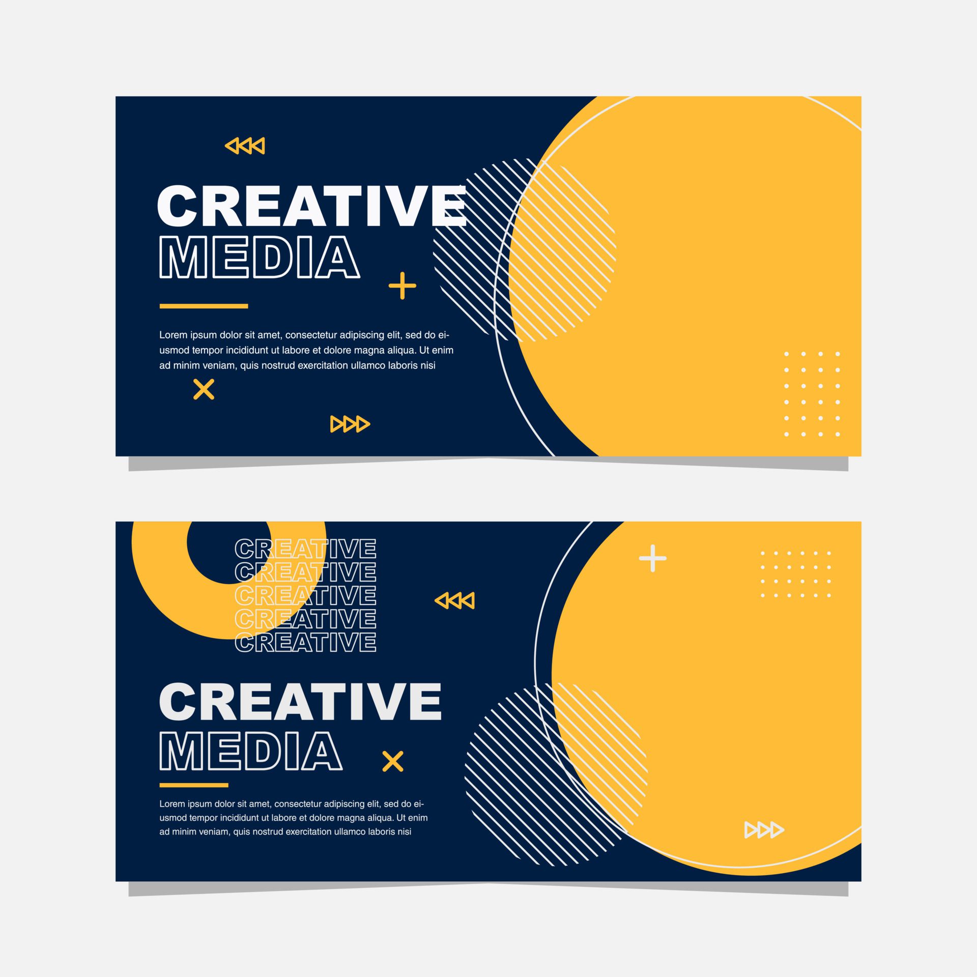 Creative social media template banner background Free Vector