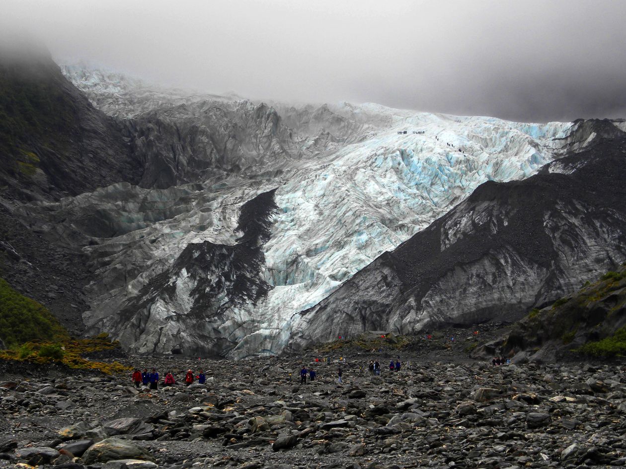 Winter Mountain Glacier Grey Blue Stock Free