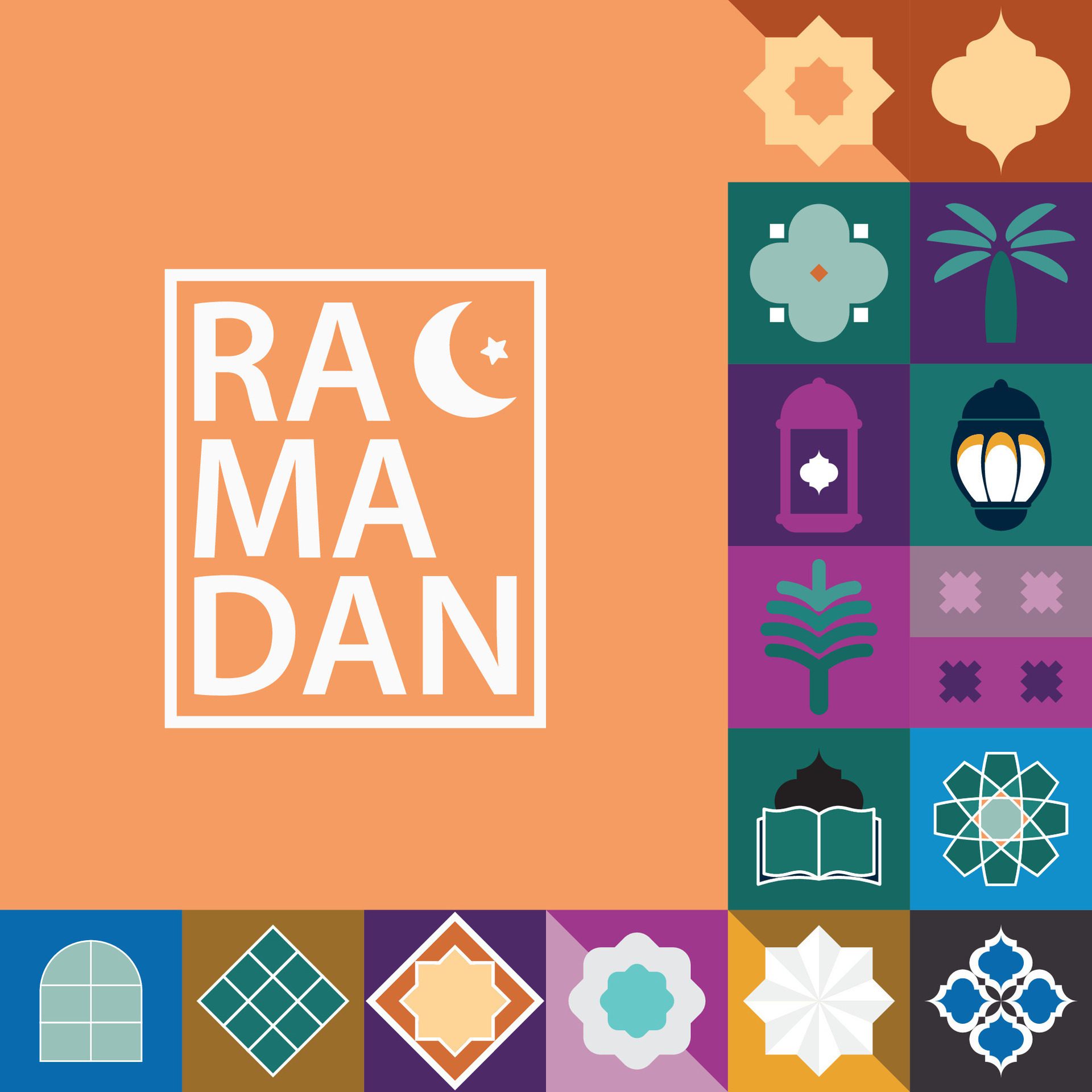 
									Ramadan Kareem,Islamic greeting card template with ramadan for wallpaper design,poster, media banner. Free Vector