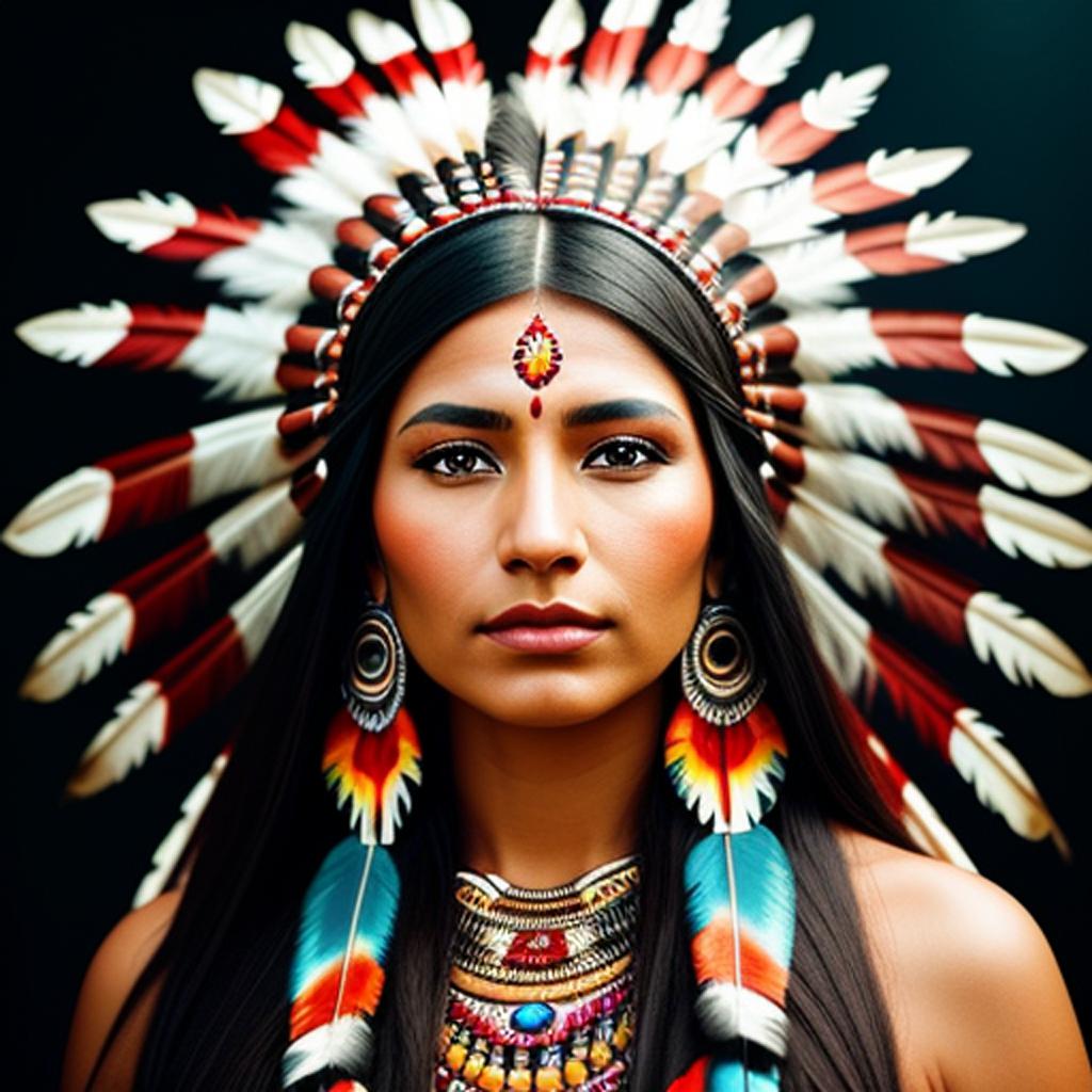 Native American woman ,Indian by @ai_generated