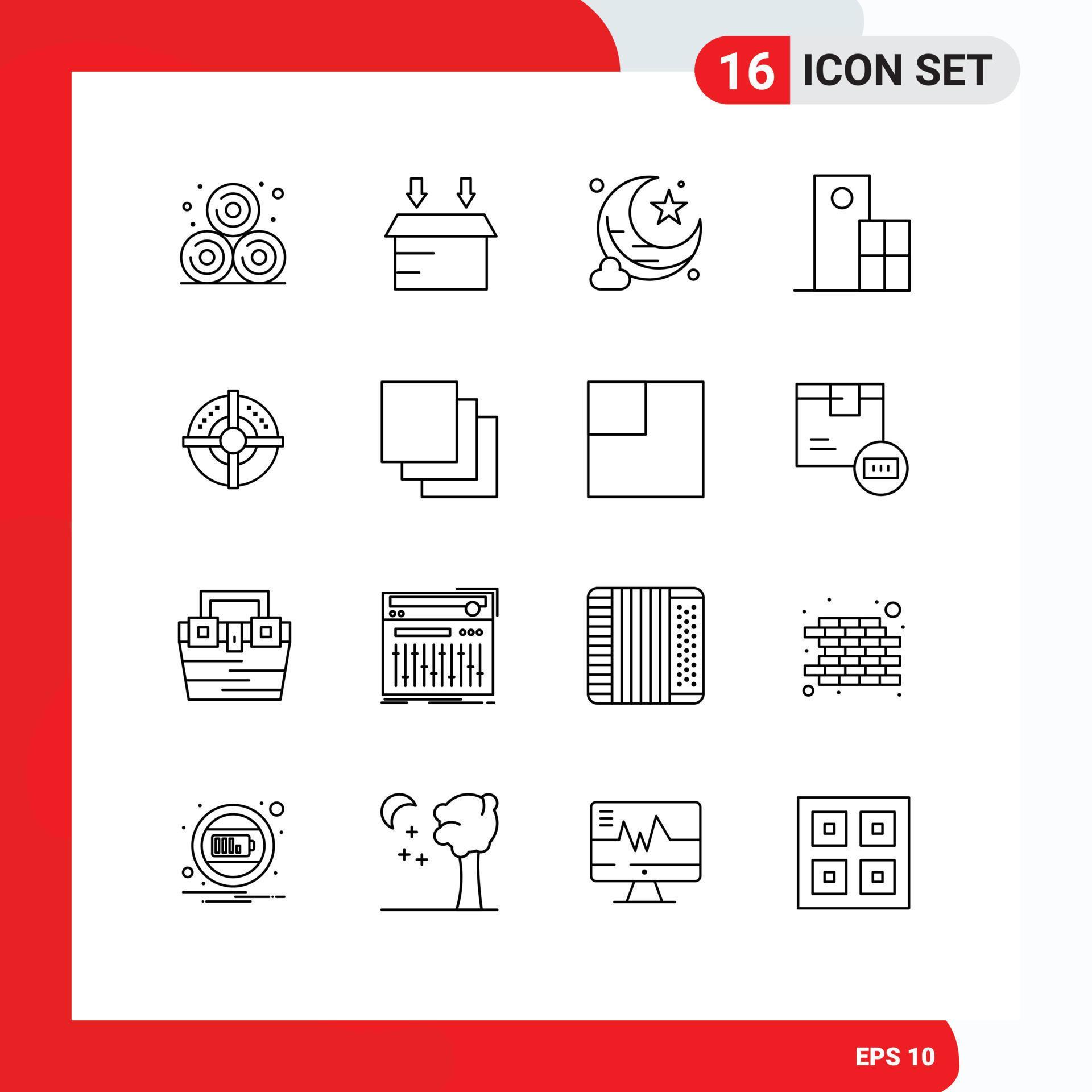 16 Creative Icons Modern Signs and Symbols of point arrow star target modern Editable Vector Design Elements Stock Free