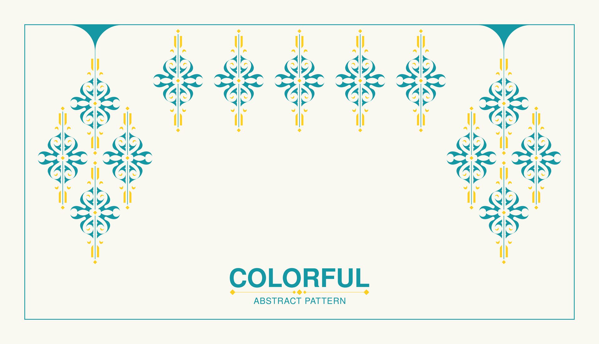 colorful ornament pattern design background Free Vector