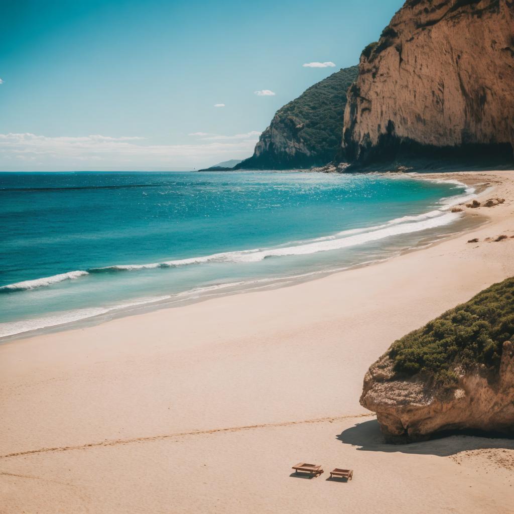 Una spiagga Nature photography,HD by @ai_generated