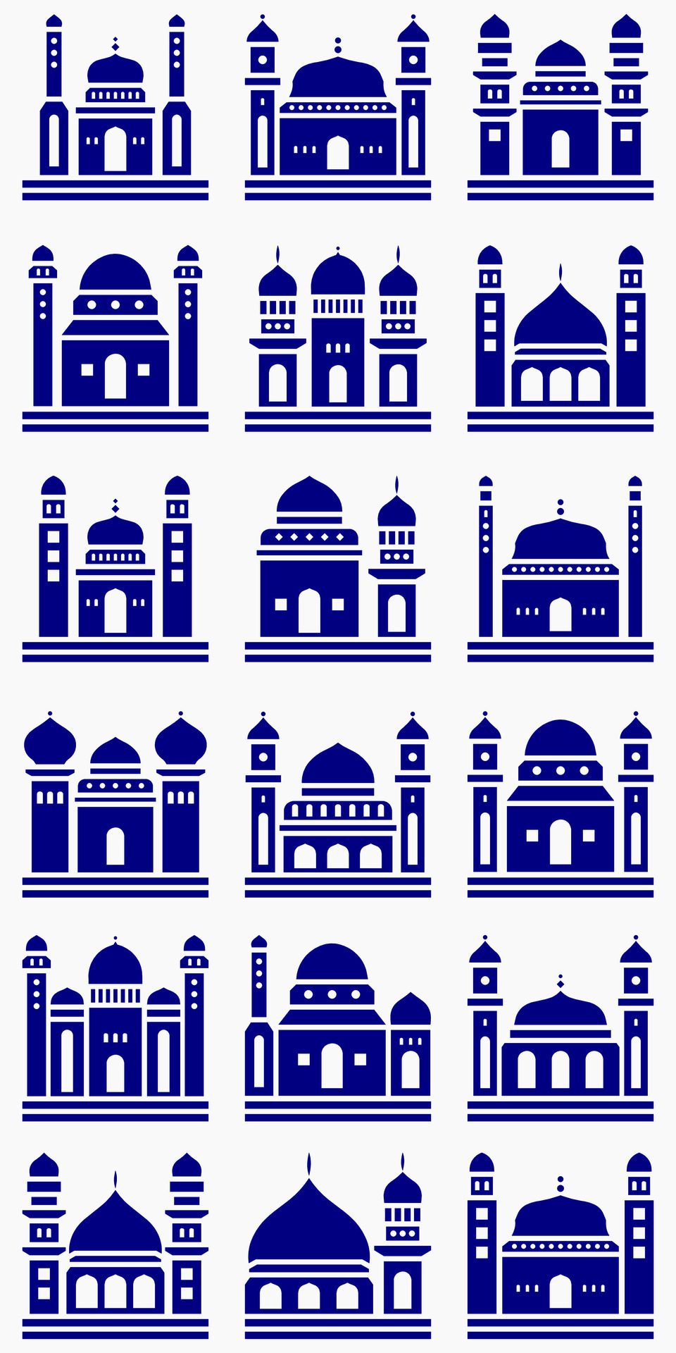 Mosque muslim pattern for decoration, background, panel, and cnc cutting Free Vector