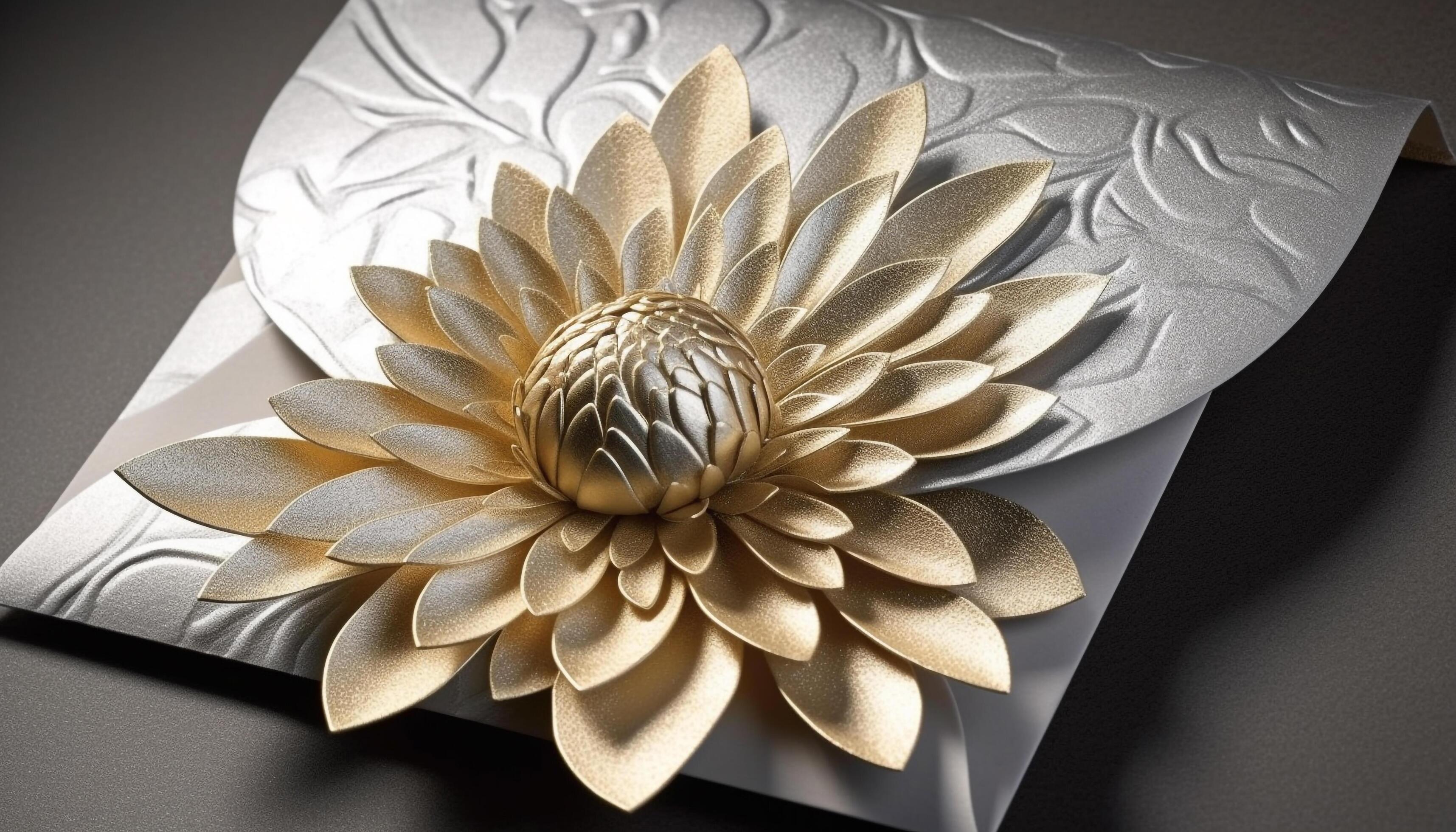 Ornate flower head symbolizes elegance and beauty in nature generated by AI Stock Free