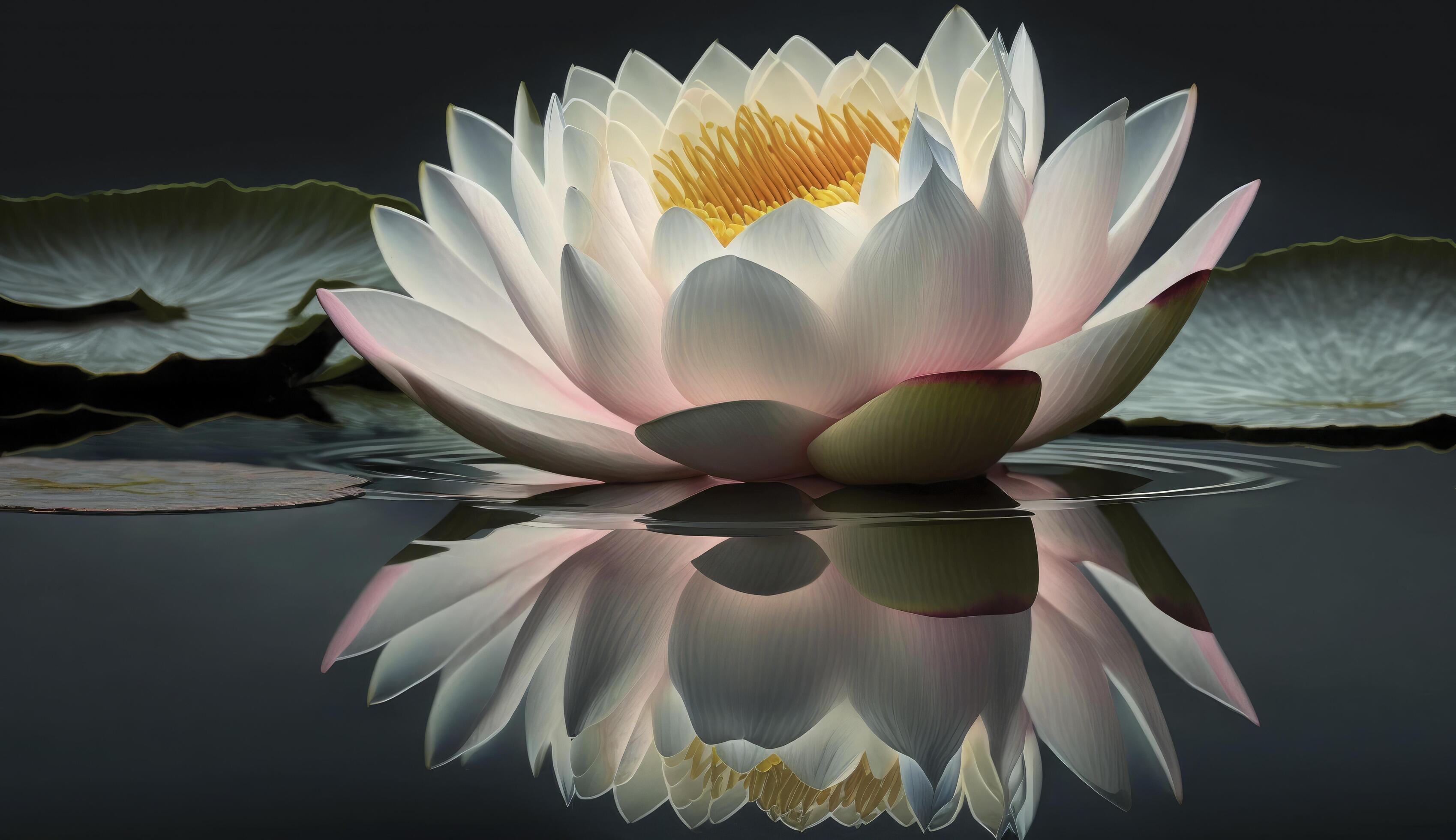 Lotus Flower or Water Lily Floating on water , Stock Free