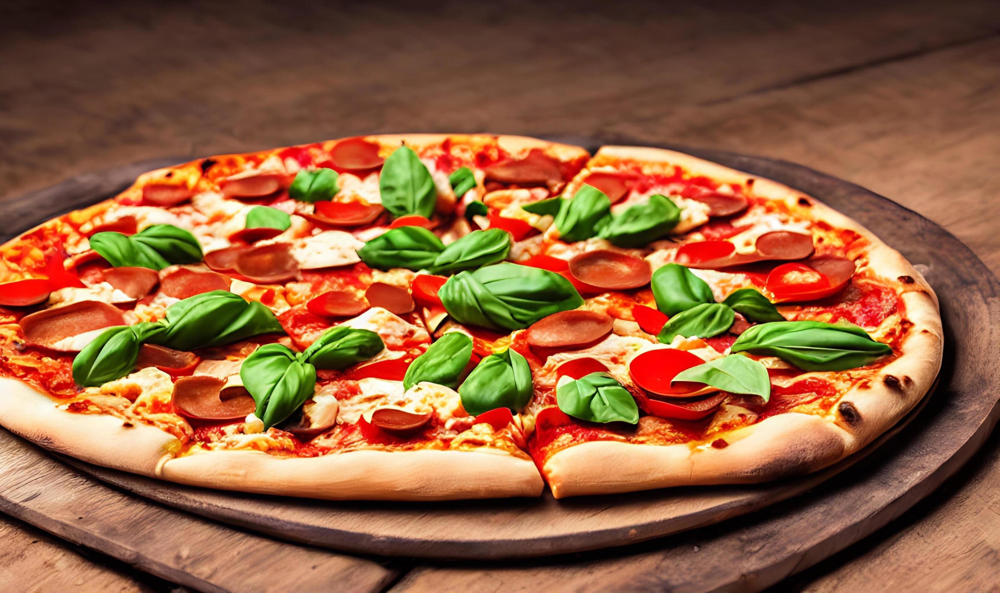 Pizza. Traditional Italian cuisine fast food. Stock Free