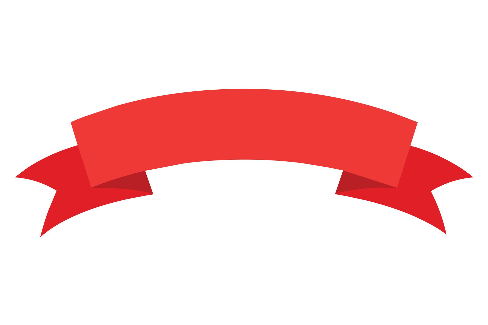 Flat illustration of red ribbon collection. Suitable for design element of banner decoration, blank ribbon for vintage ornament Free Vector