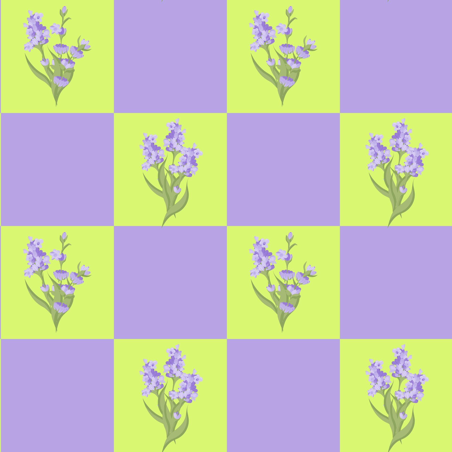 A sprig of lavender. Purple flower. Seamless pattern. illustration. Stock Free