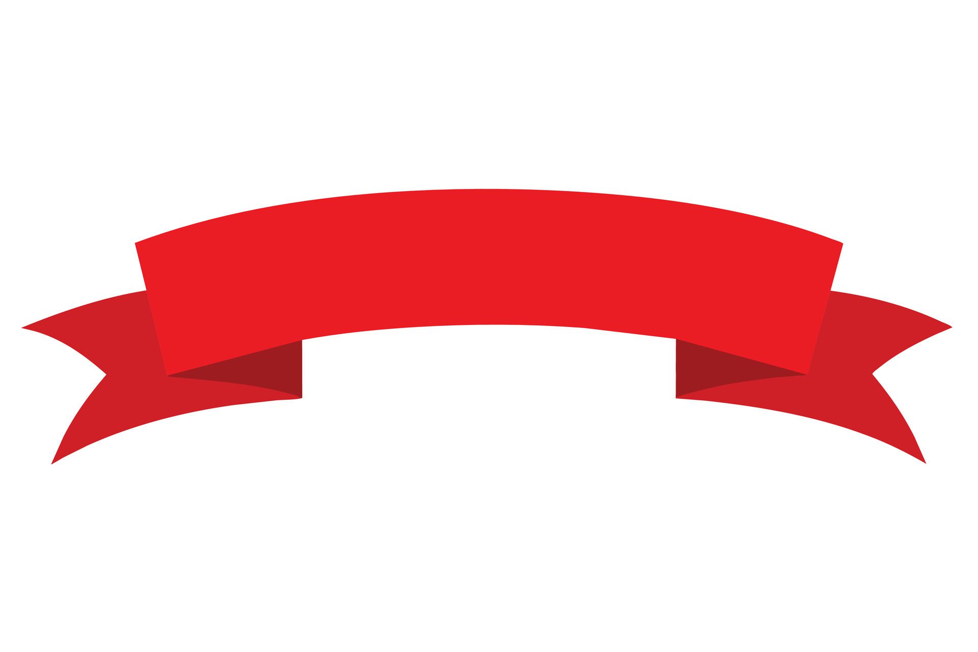 Flat illustration of red ribbon collection. Suitable for design element of banner decoration, blank ribbon for vintage ornament Free Vector