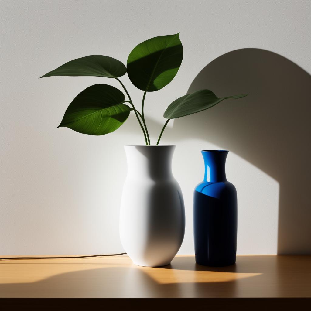 Blume in Vase, minimalism, by @ai_generated