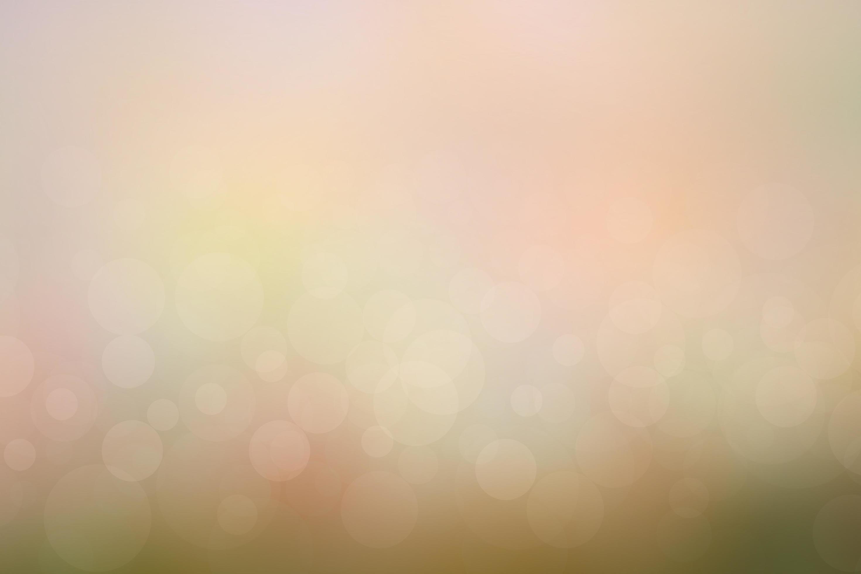 Blur circle bokeh green leaf background. Blurry yellow leaves rays light flare nature backdrop. Stock Free