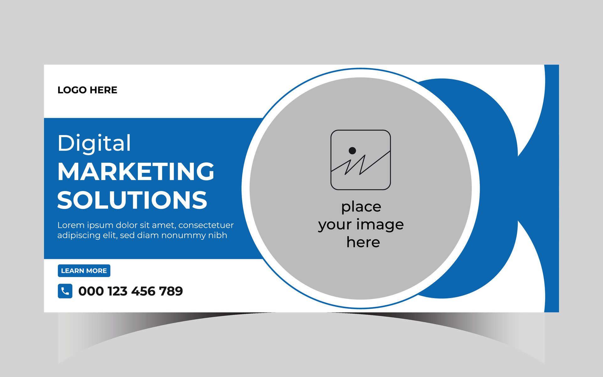 Vector digital Marketing Solutions Banner Template Free Vector