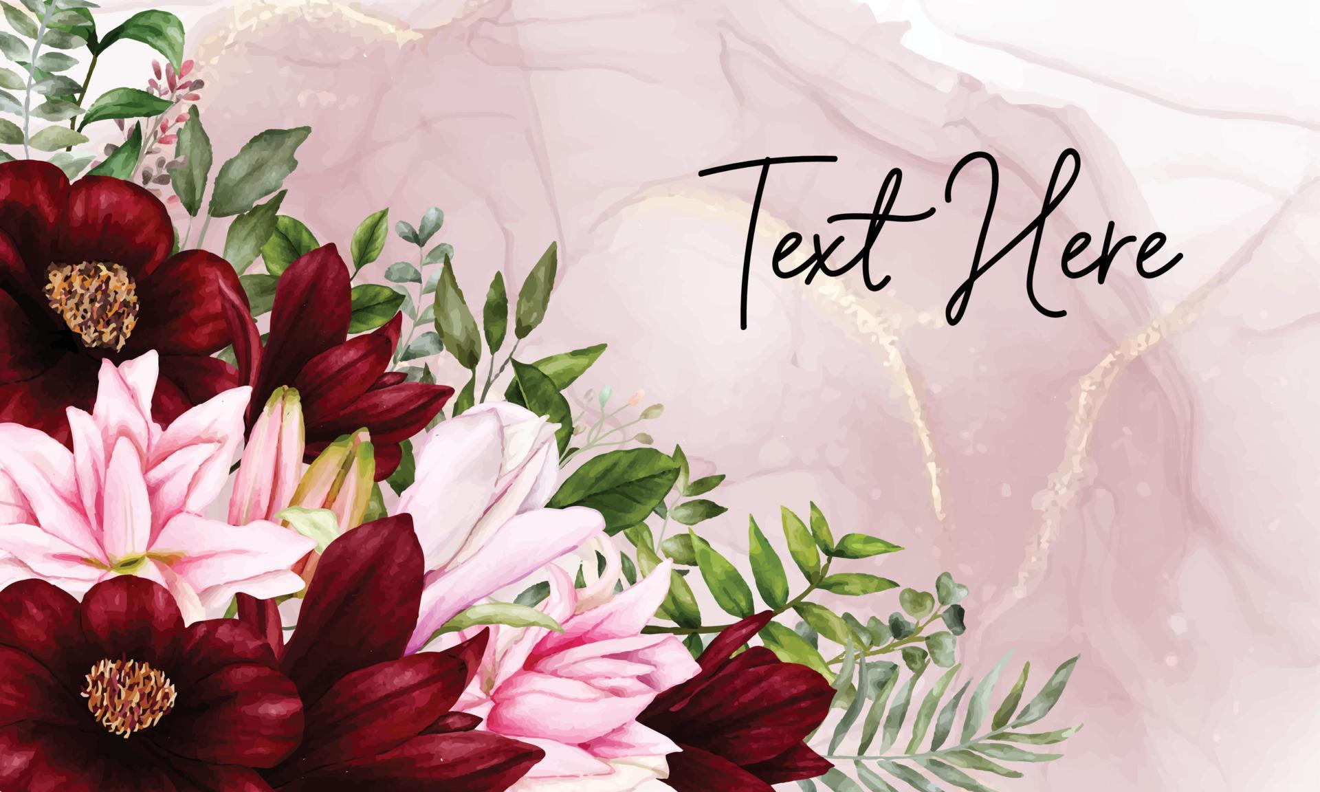 Elegant floral background with beautiful flowers ornament Stock Free