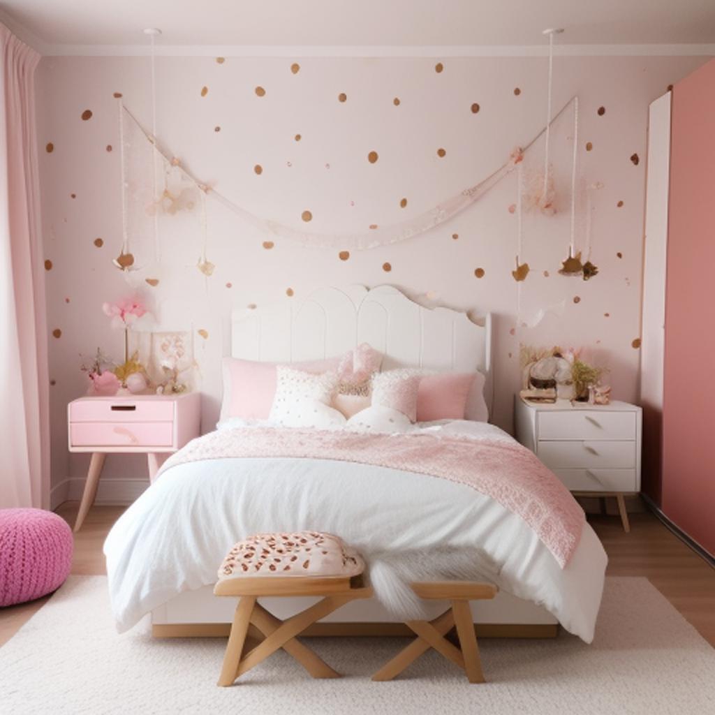 Background, Cute bedroom by by @ai_generated