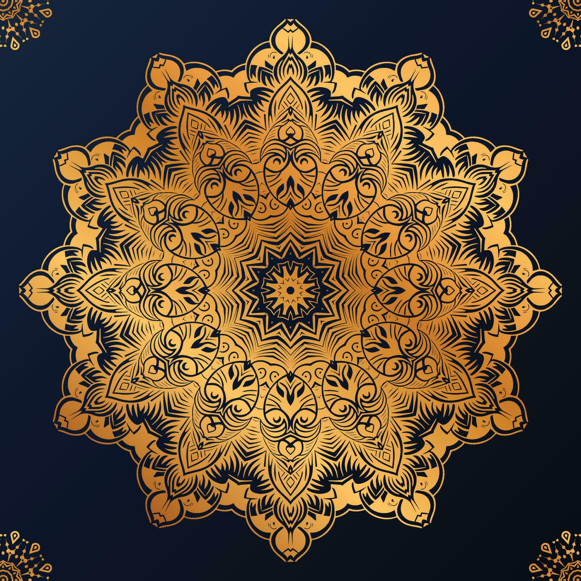 Vector flower luxury mandala background arabesque style Stock Free and Free SVG