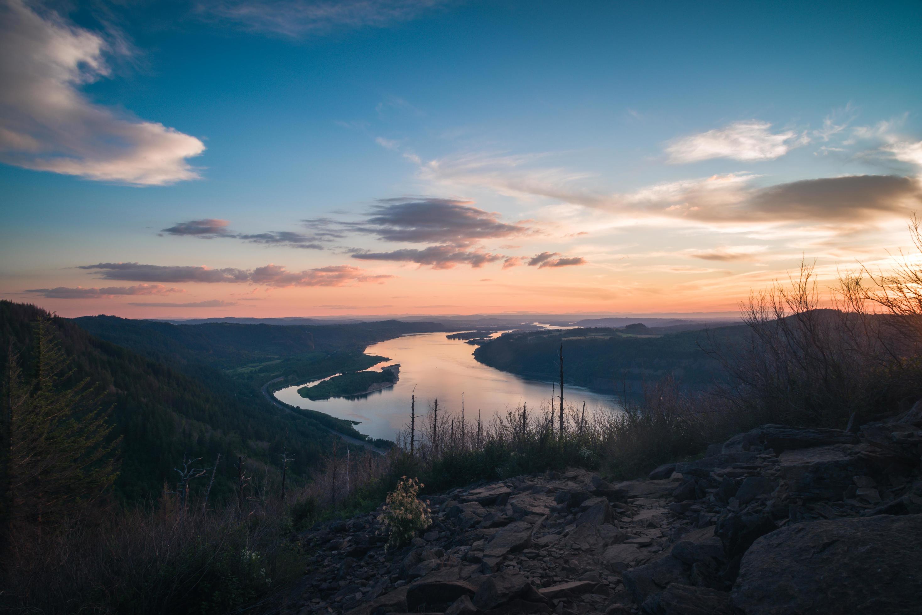 Sunset view from Angels Rest Stock Free