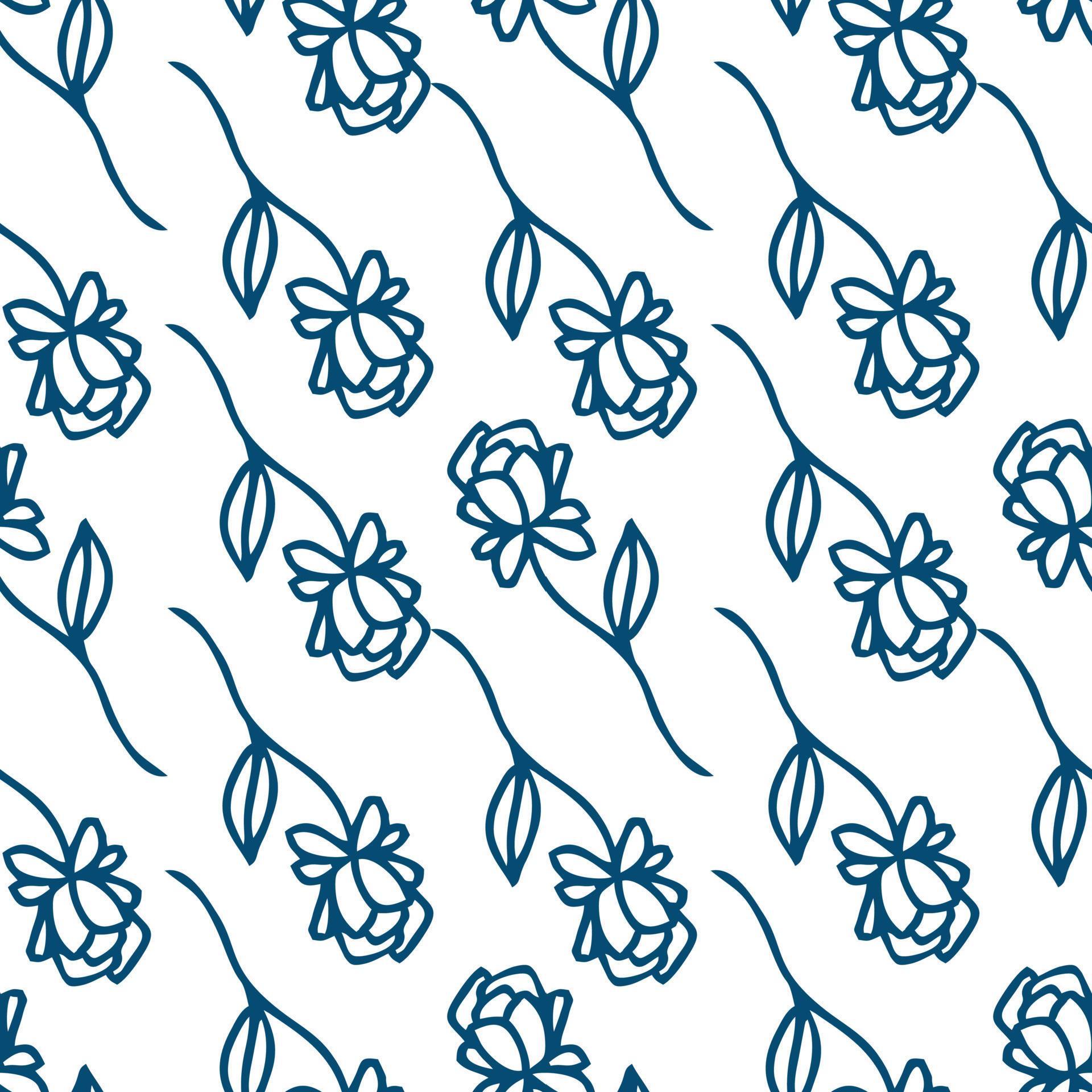 A pattern of flowers on a white background. Stock Free