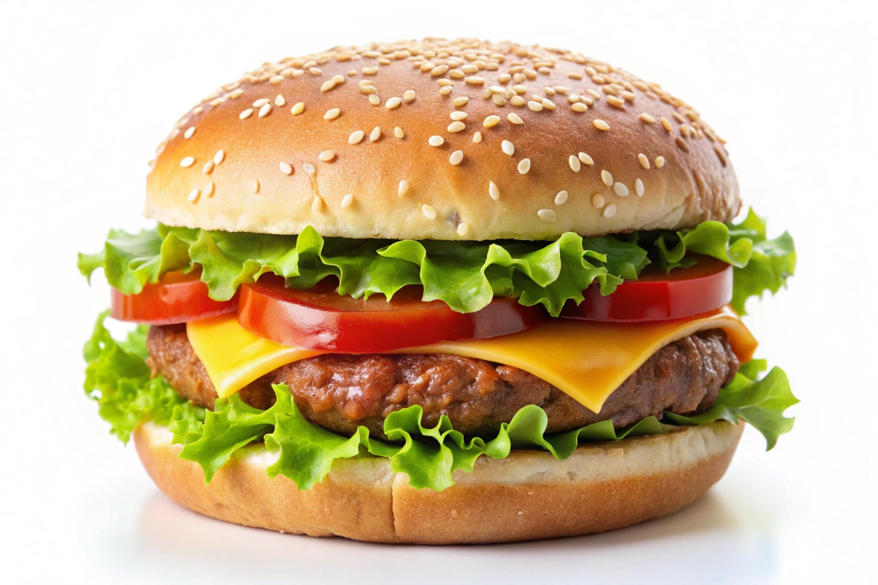 Burger photo isolated on clean background Stock Free