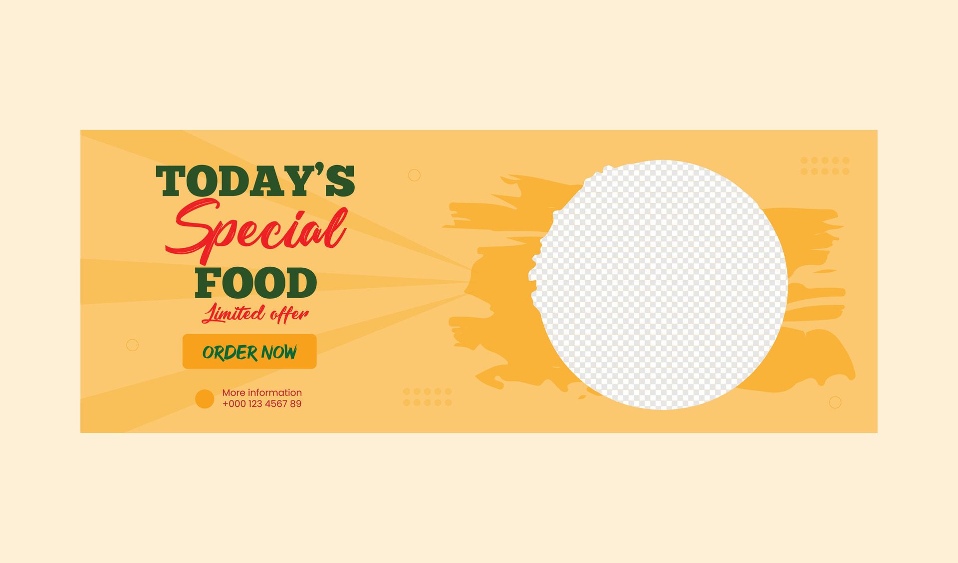 creative food web banner Free Vector