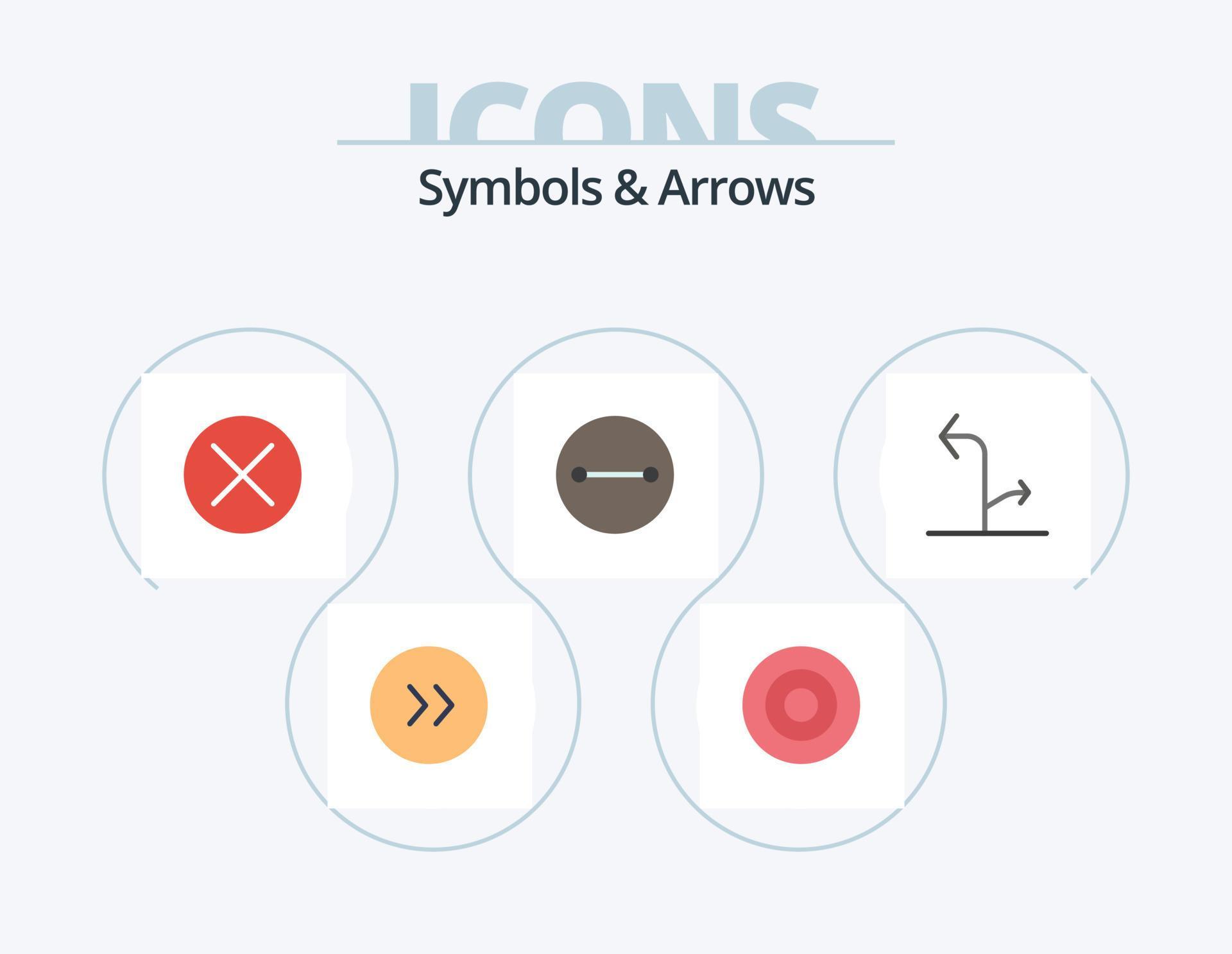 Symbols and Arrows Flat Icon Pack 5 Icon Design. signs. arrows. close. symbols. ancient Stock Free