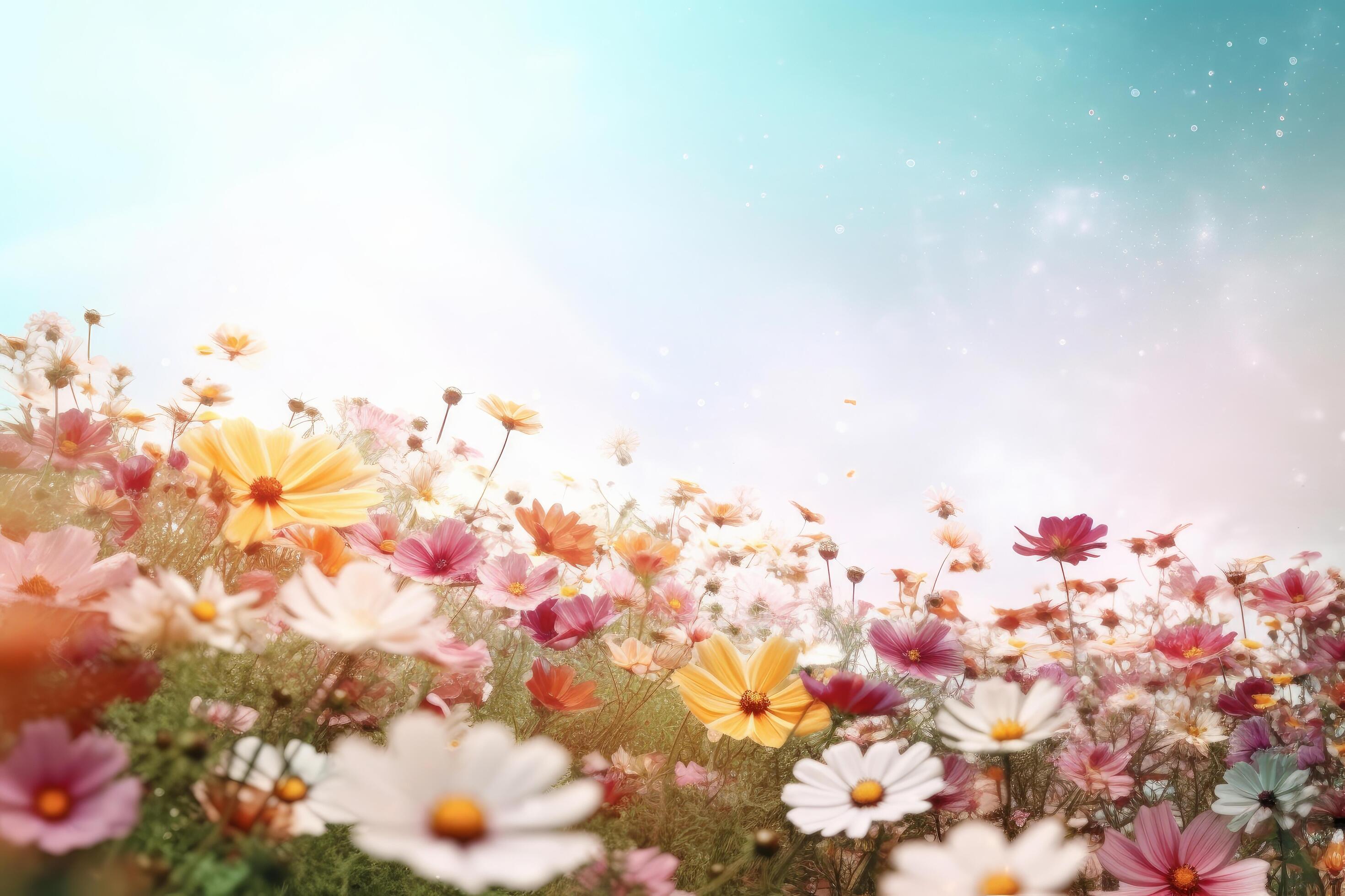 Summer background with flowers Illustration Stock Free