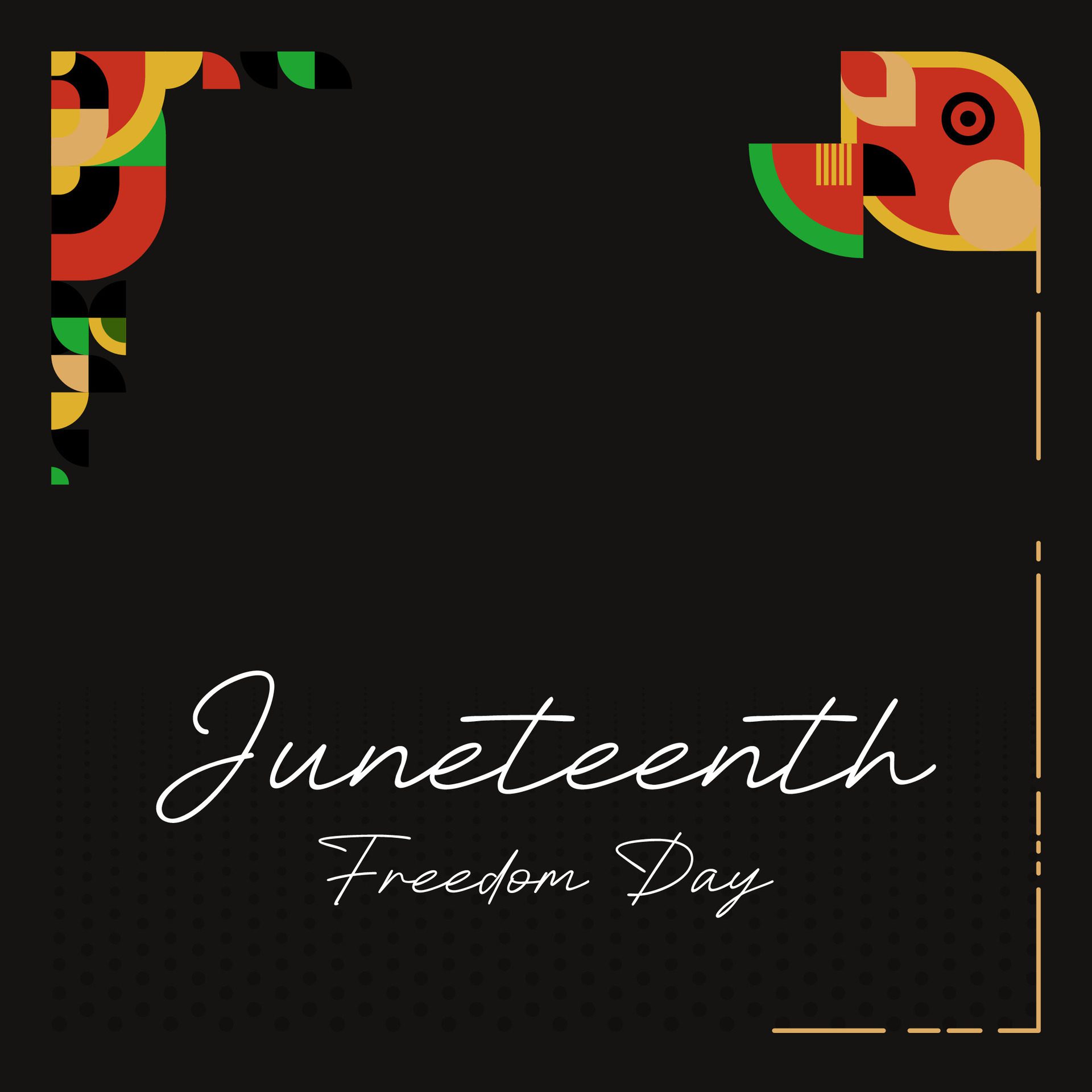 Juneteenth freedom day banner. African American Freedom Day to celebrate. Abstract background with geometric design for Juneteenth Freedom day Free Vector