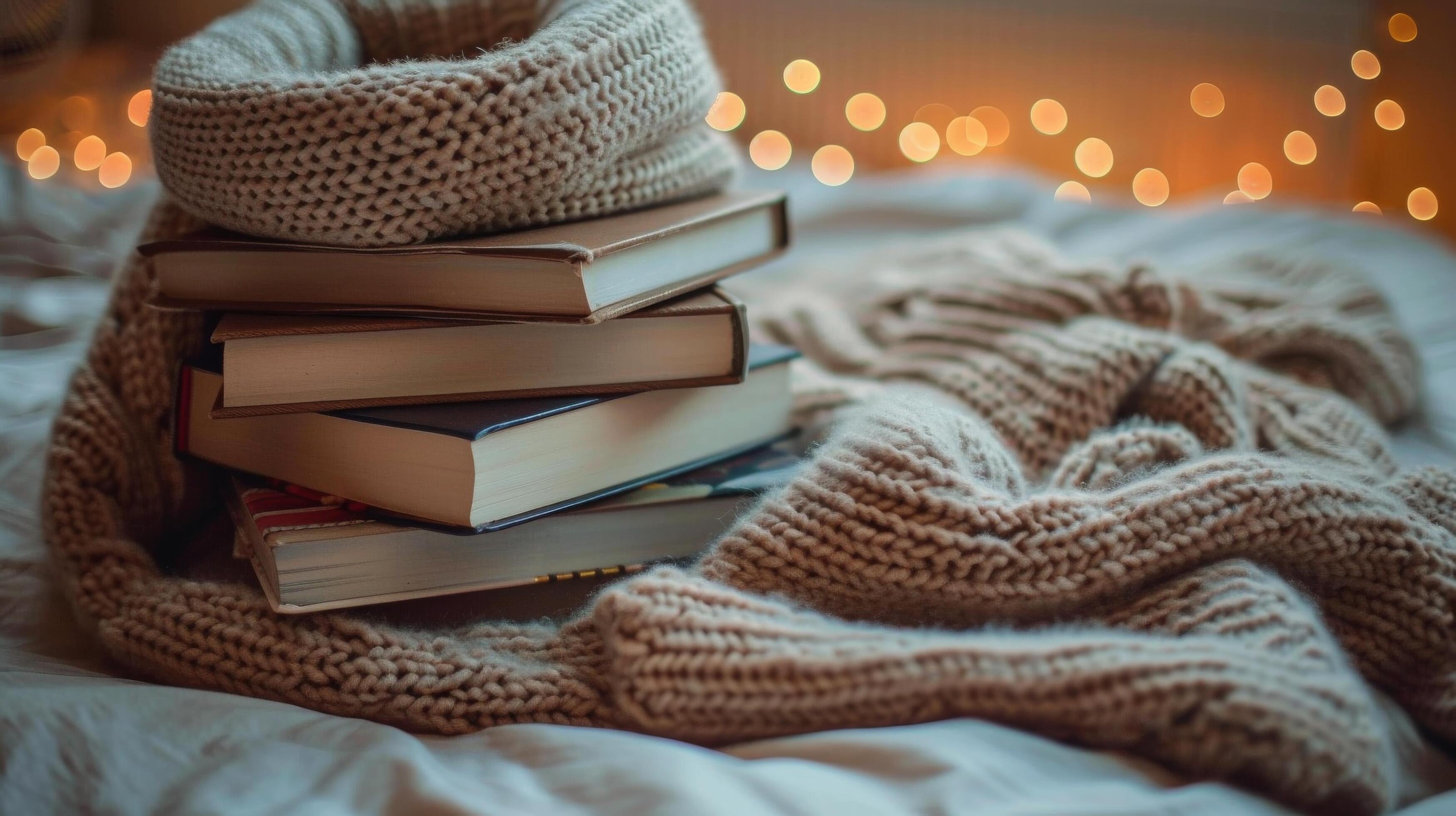 Coffee Cup and Book on Bed Stock Free