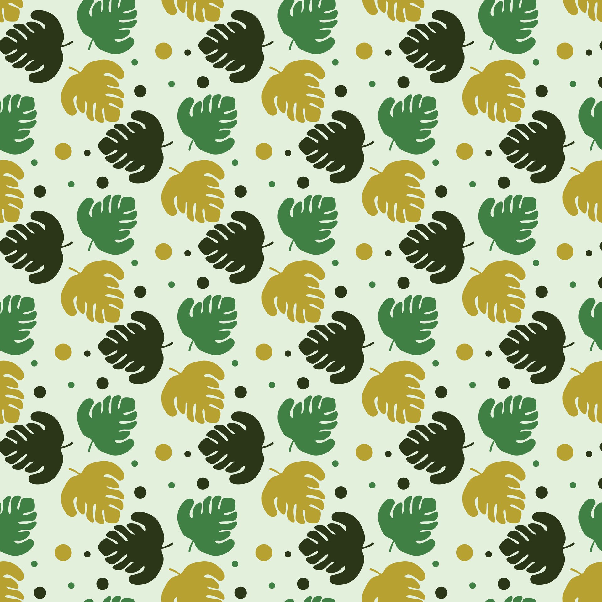 Leaf Garden Seamless Pattern Design Free Vector