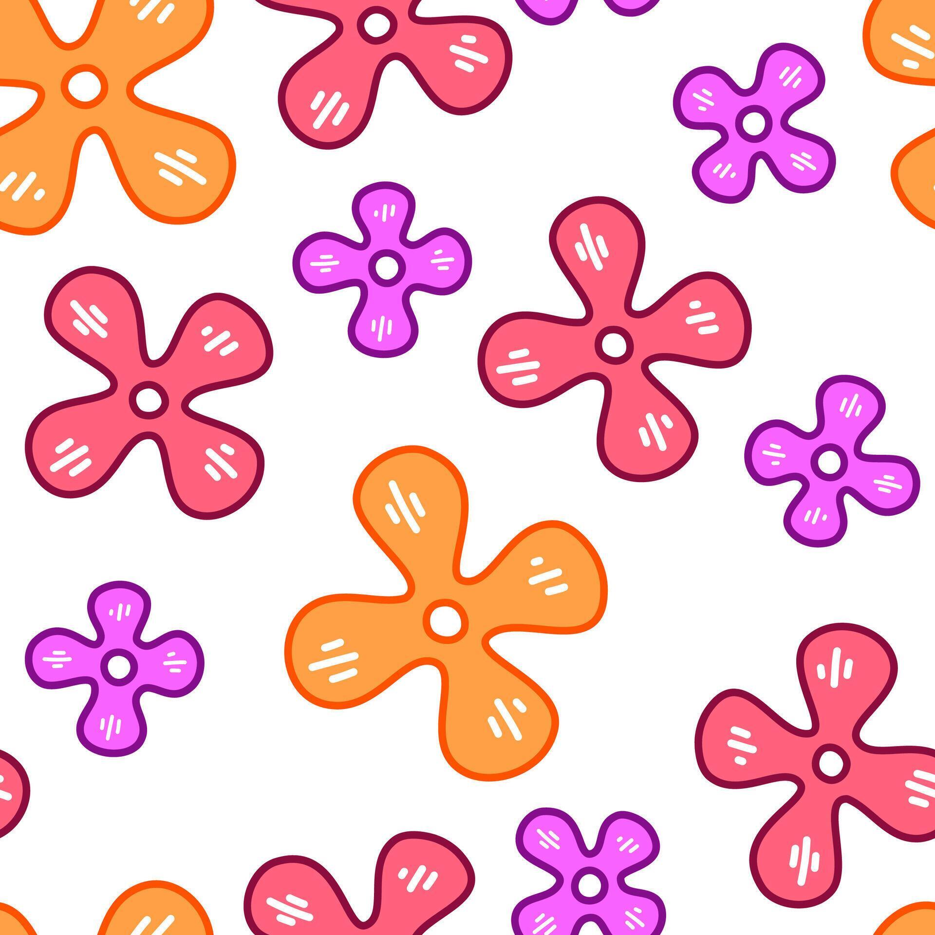 colorful flower pattern background. flower seamless pattern. seamless patterns with cute flowers. floral pattern print. cute floral pattern. Stock Free