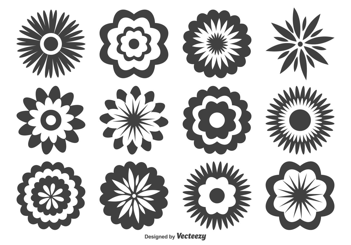 Assorted Flower Shapes Stock Free and Free SVG