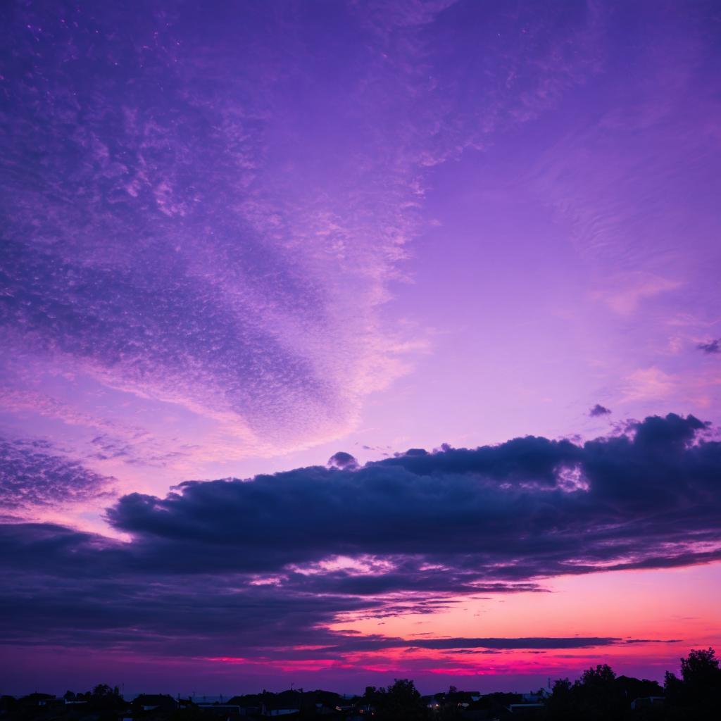 Purple sky with purple by @ai_generated