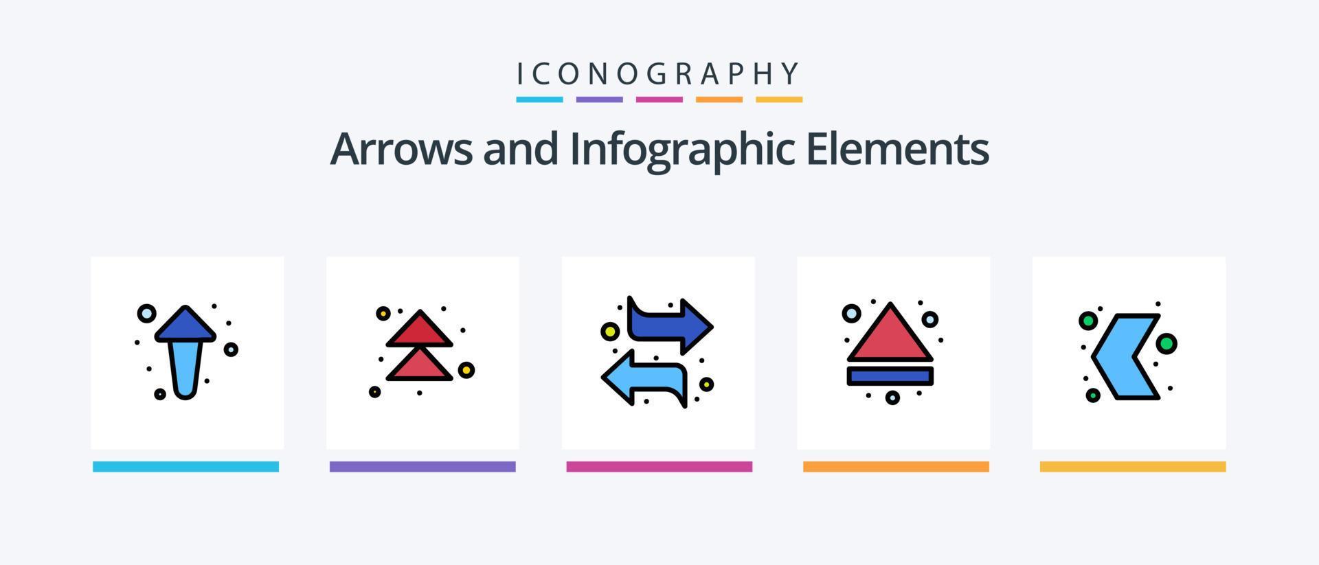 Arrow Line Filled 5 Icon Pack Including right. arrow. eject. up. forward. Creative Icons Design Stock Free