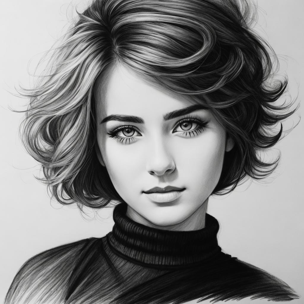 Black and white drawing by @ai_generated