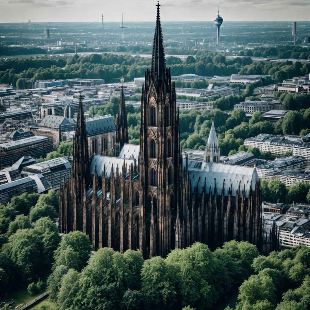 Cologne Cathedral in the by @ai_generated