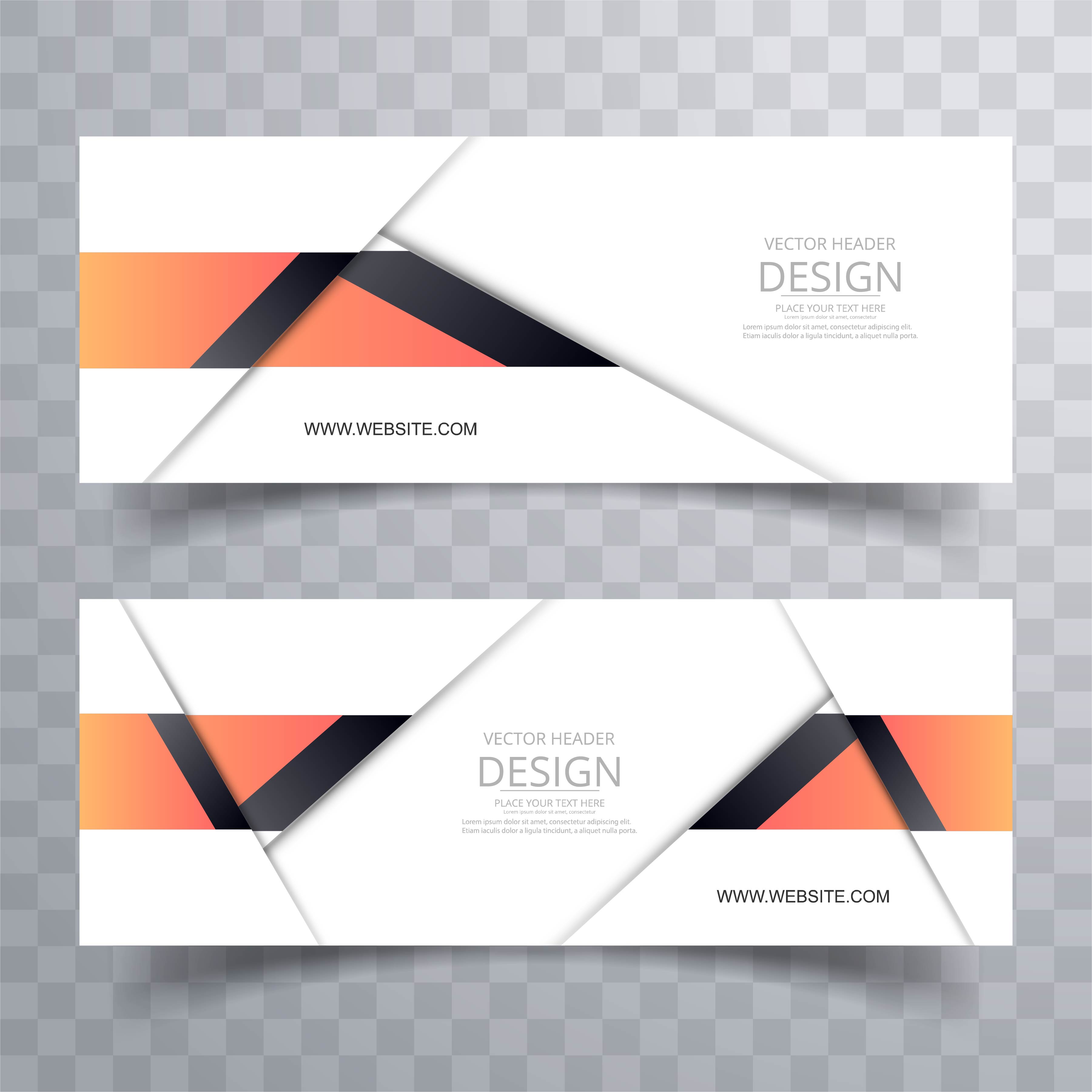 Modern stylish banners design set vector template Free Vector