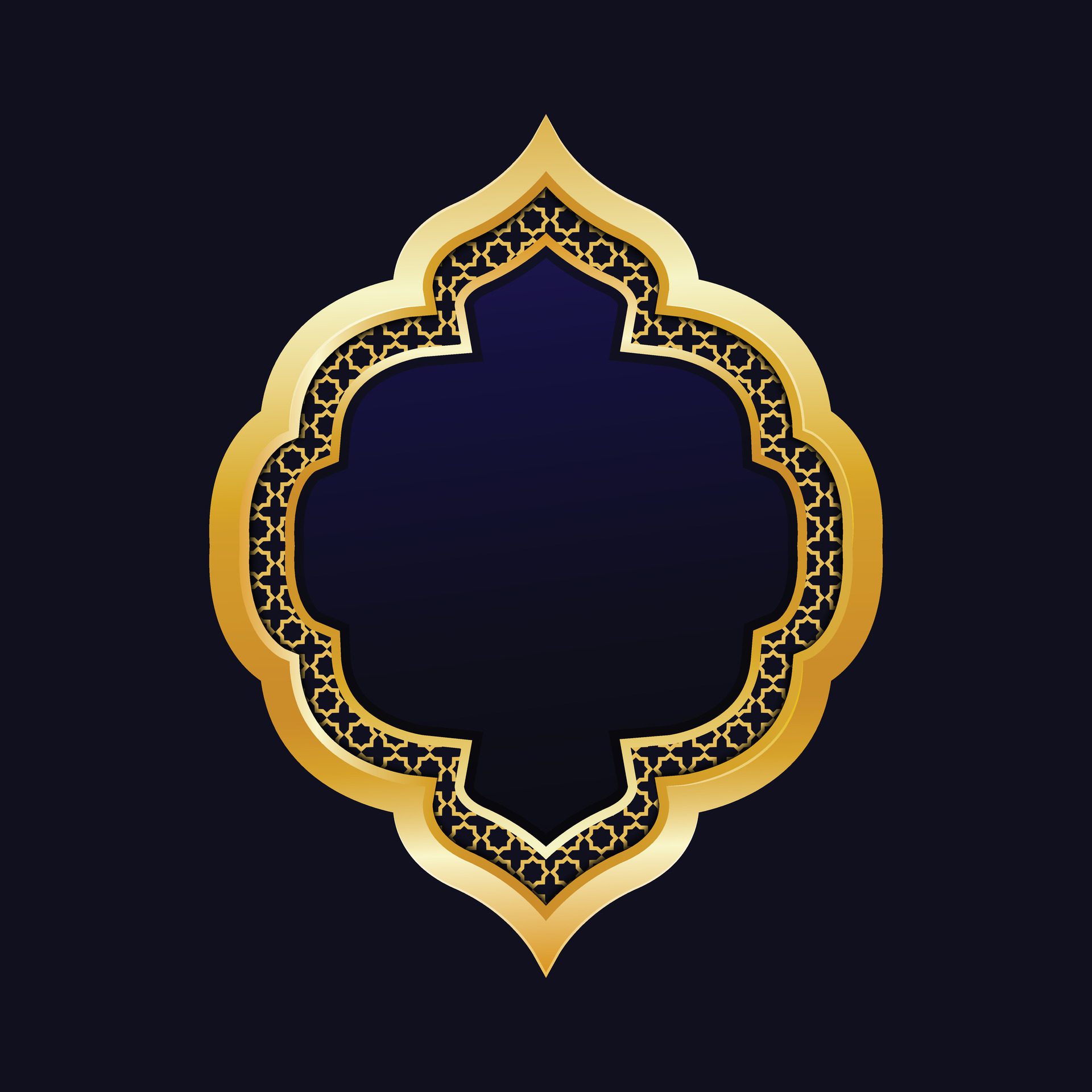 Luxury gold islamic border. Islamic frame. Islamic banner Free Vector